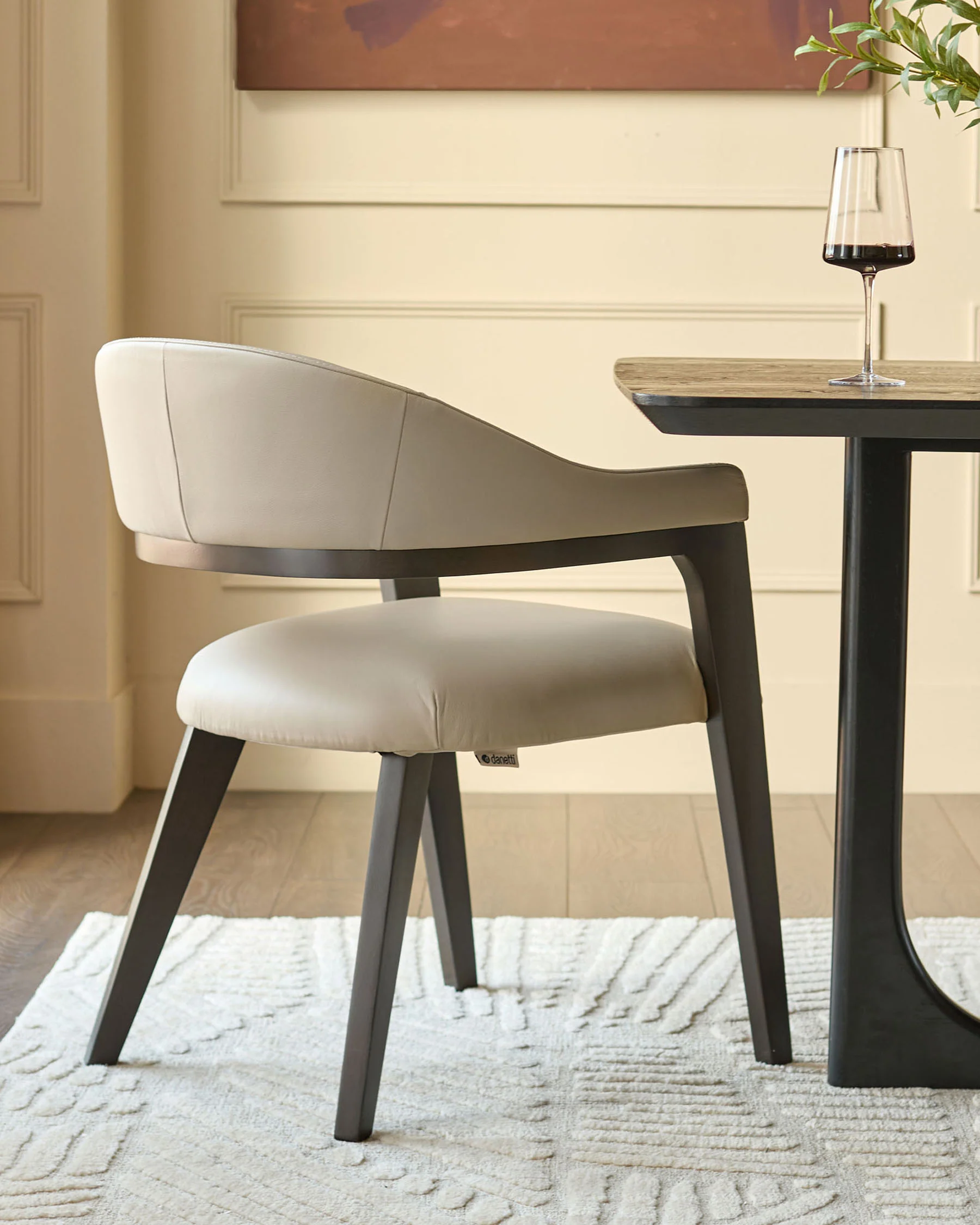 Dylan natural leather dining chair - Image 3