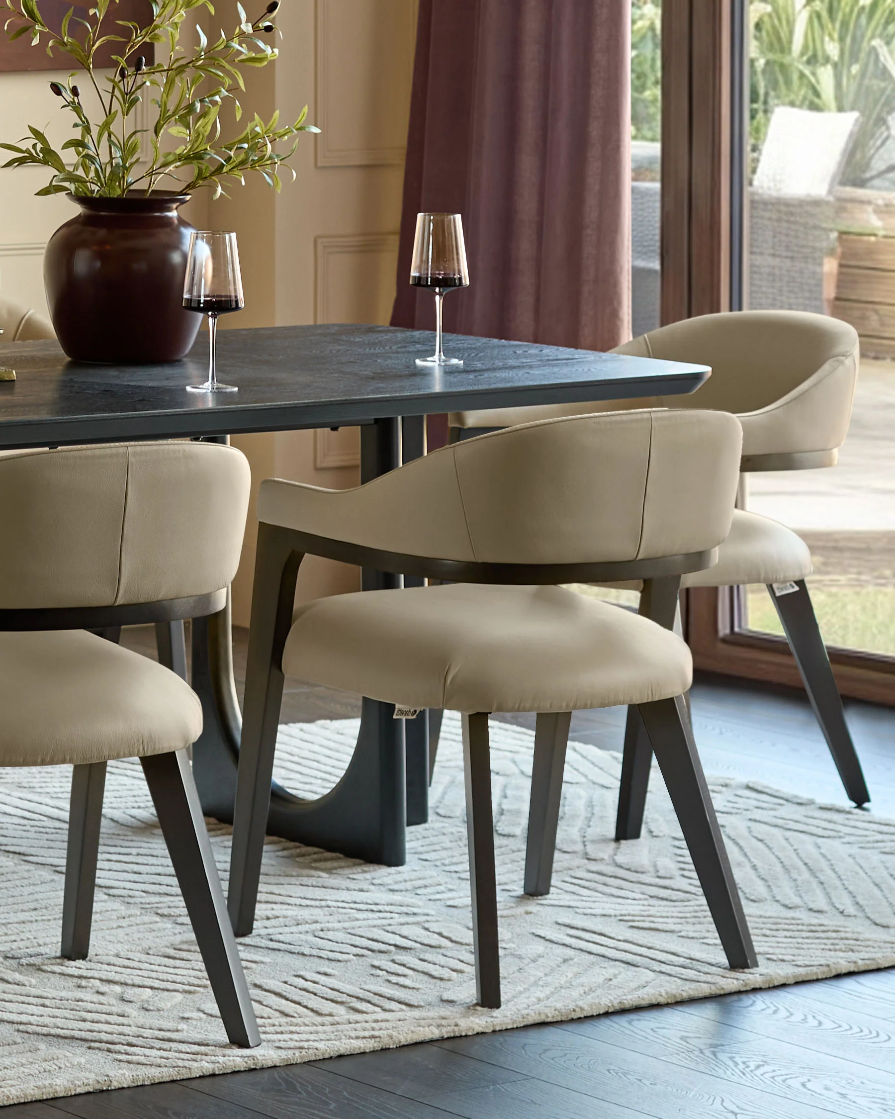 Dylan natural leather dining chair - Image 4