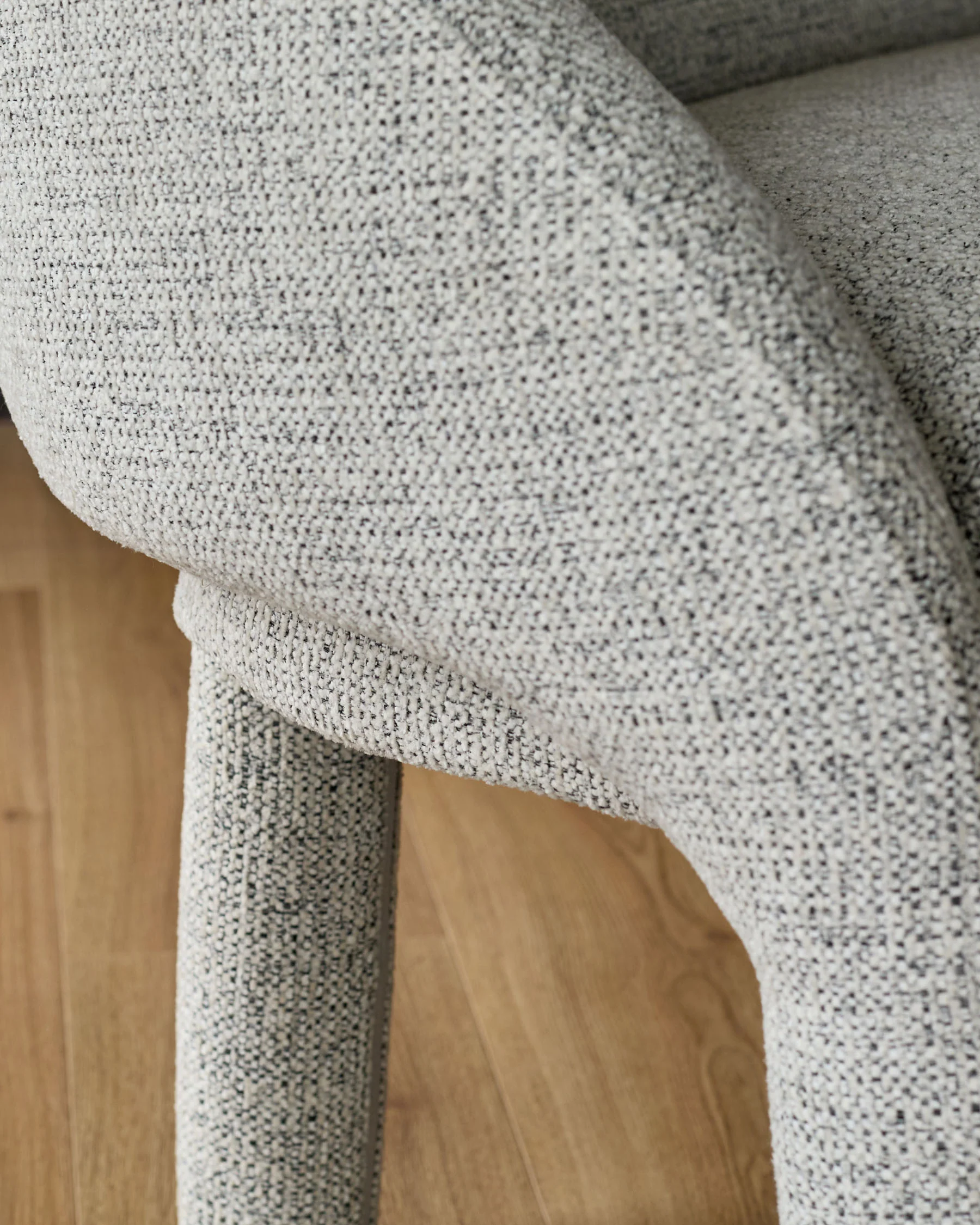 Easton light grey fabric dining bench - Image 5