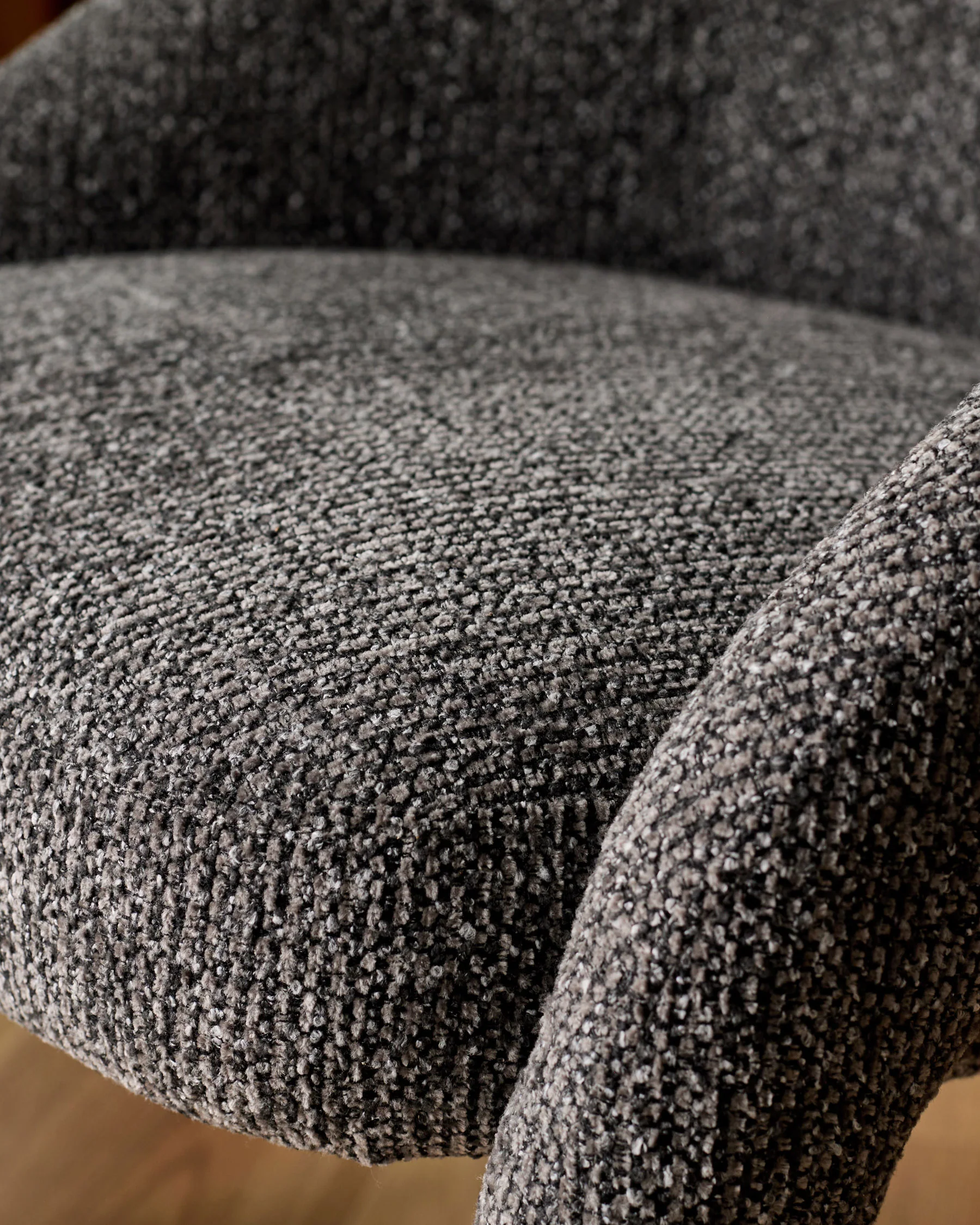 Easton dark grey fabric dining chair - Image 6