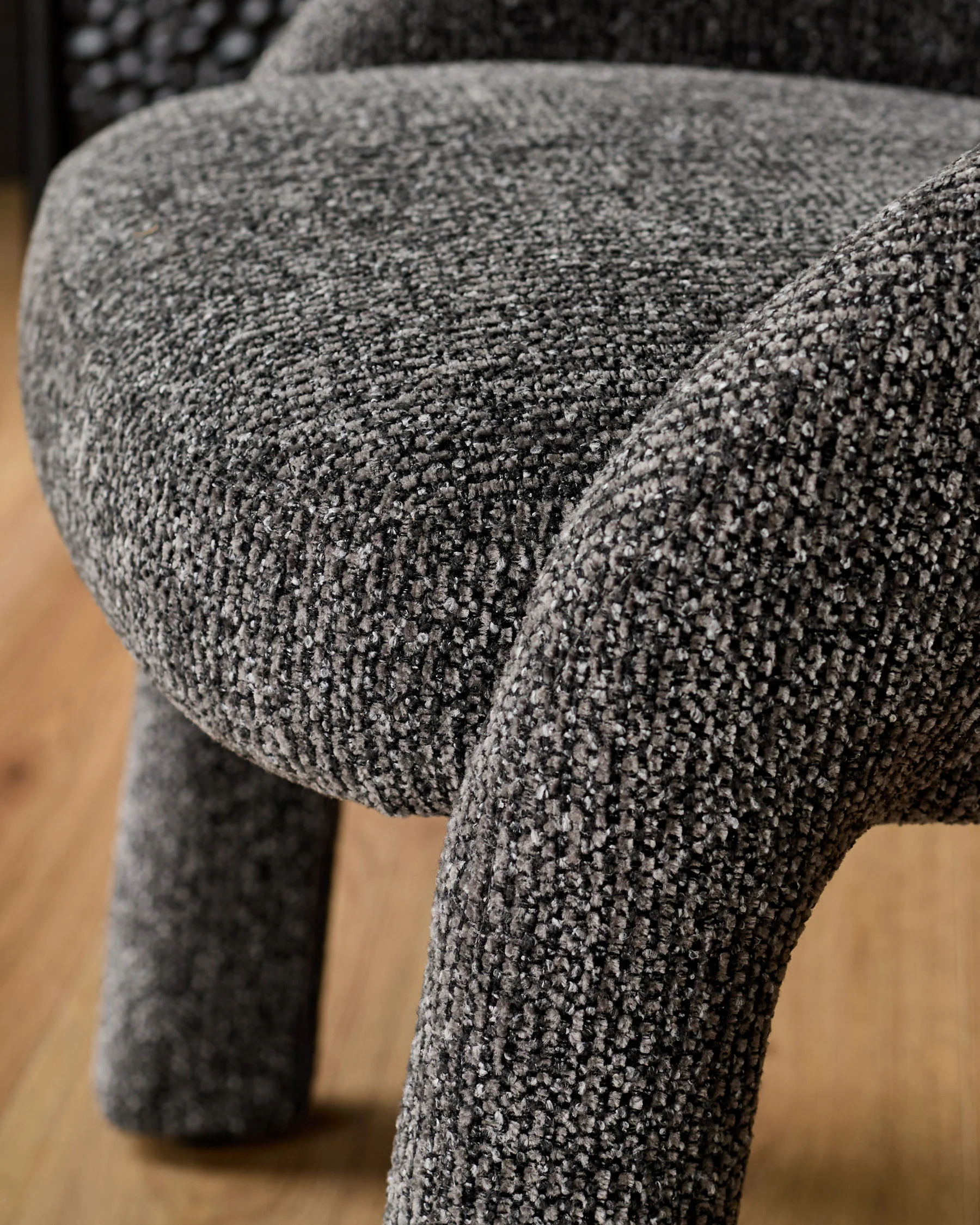 Easton dark grey fabric dining chair - Image 9