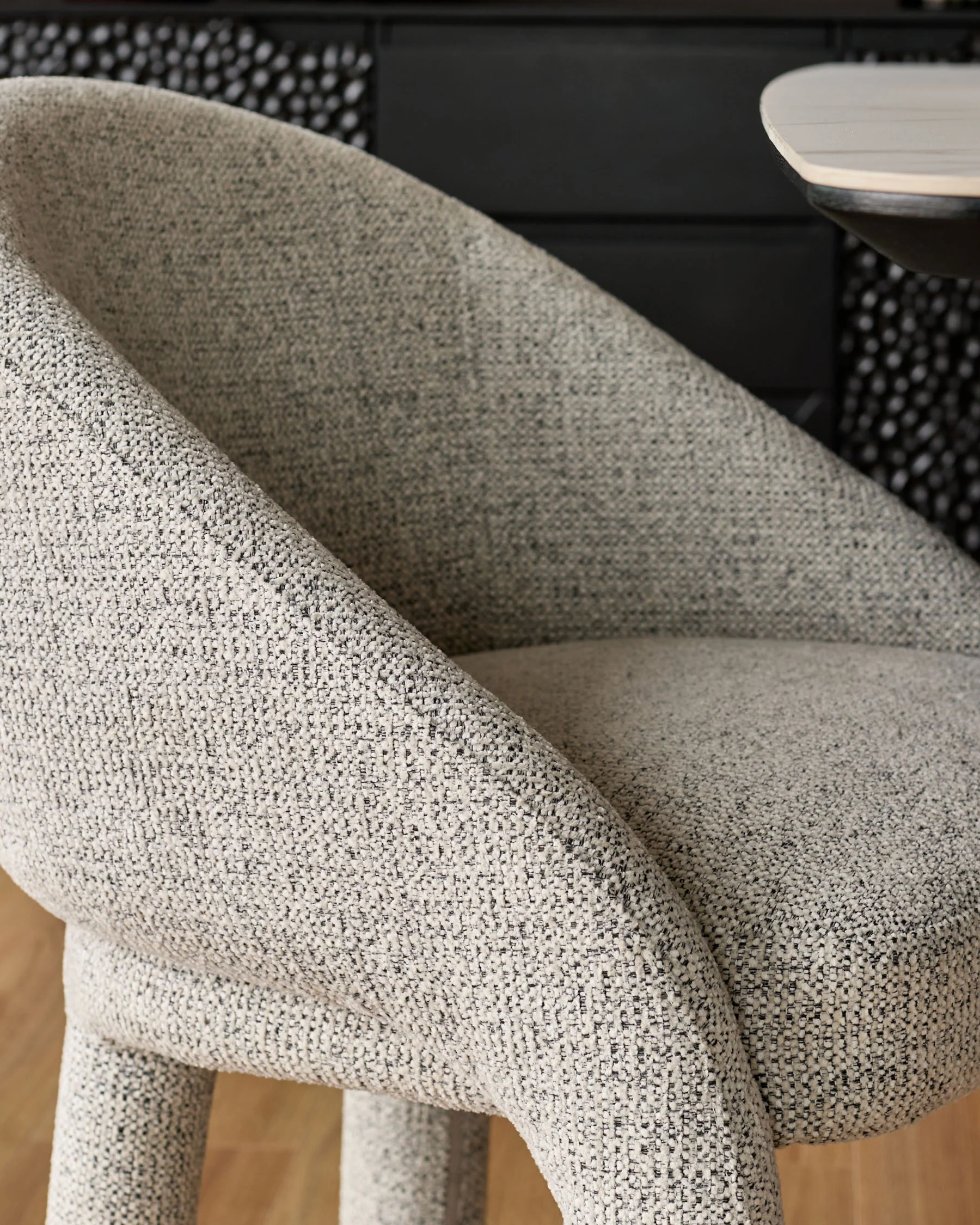 Easton light grey fabric dining chair - Image 4