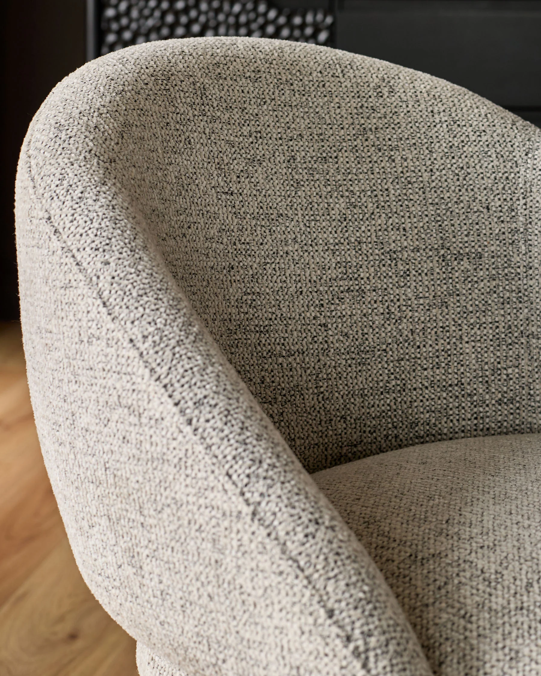 Easton light grey fabric dining chair - Image 7