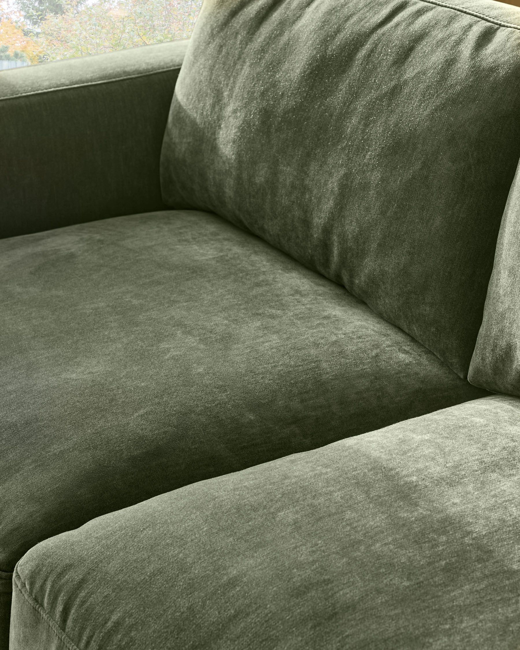 Eden dark green chenille left hand large corner chaise sofa - Image 11