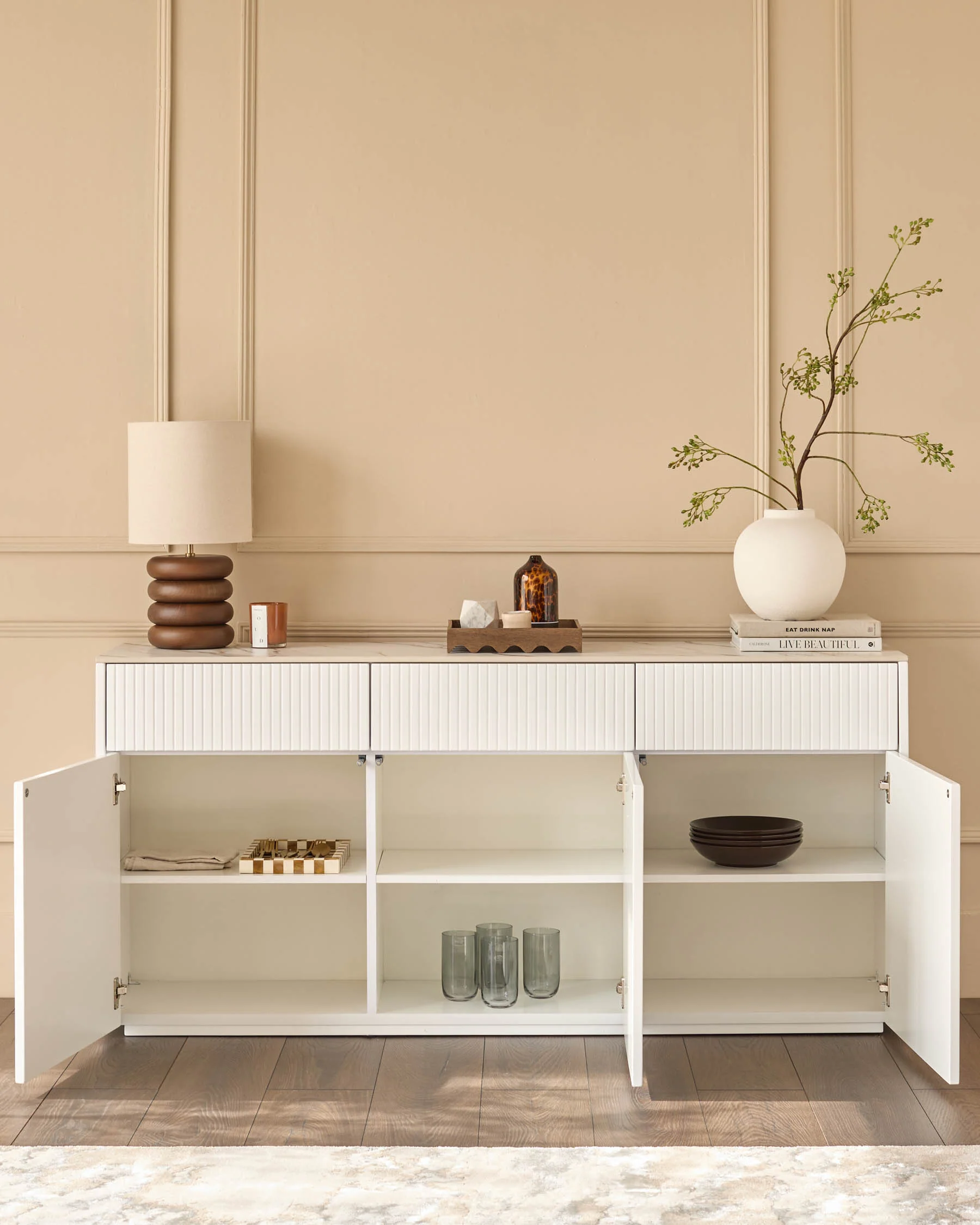 Edie natural ceramic large sideboard - Image 2