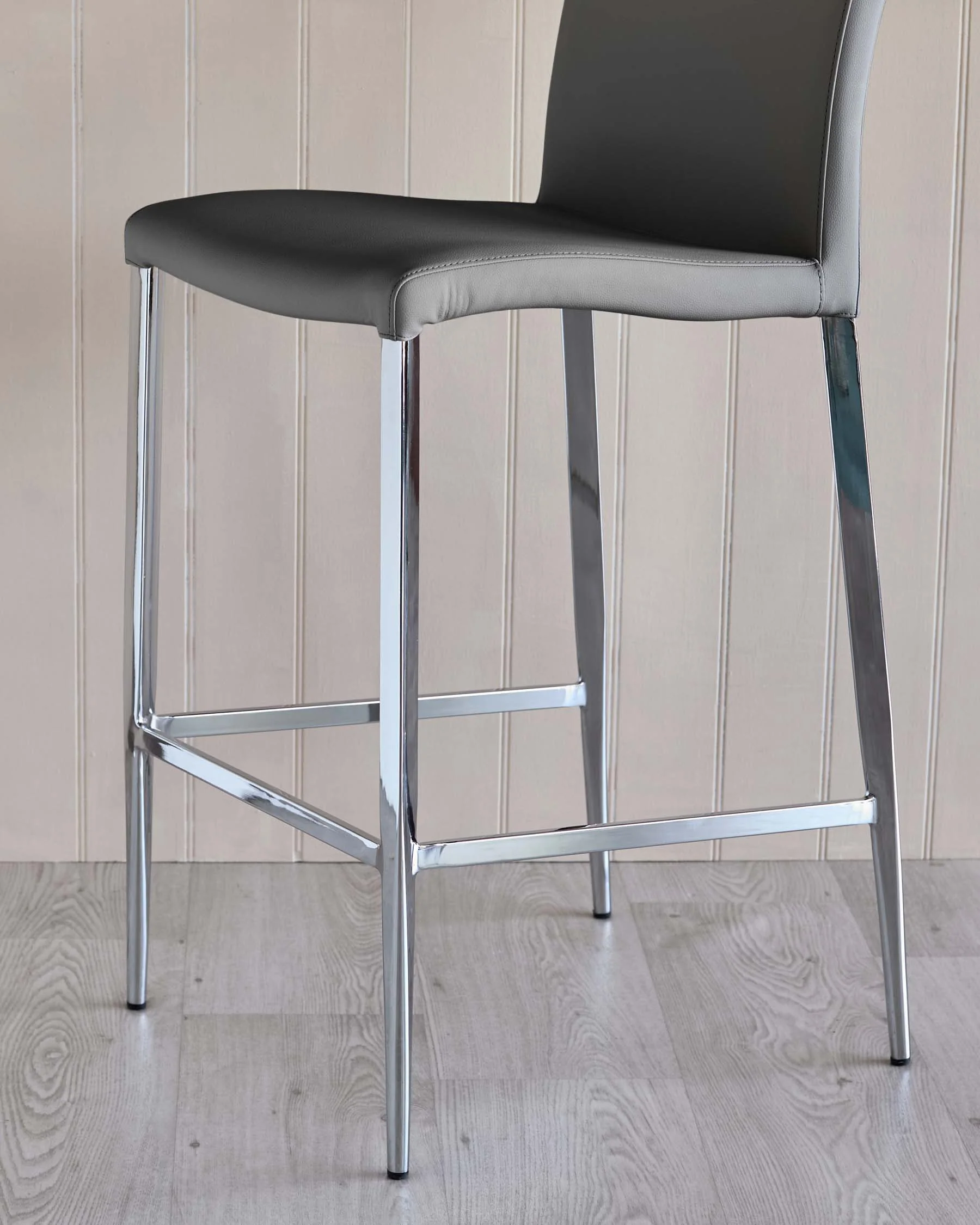 Elise Dark Grey Faux Leather Bar Stool - Image 5