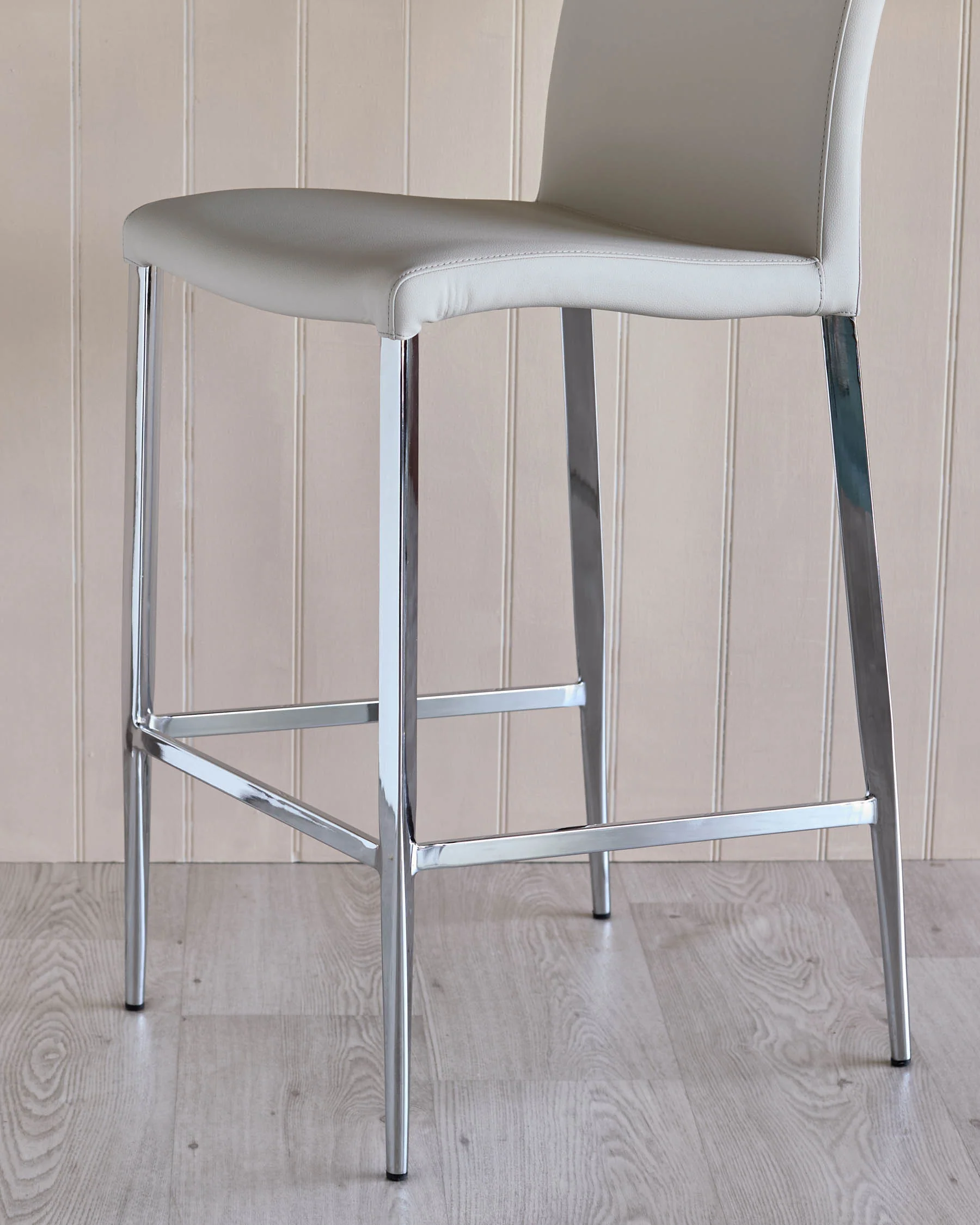 Elise Light Grey Faux Leather Bar Stool - Image 5
