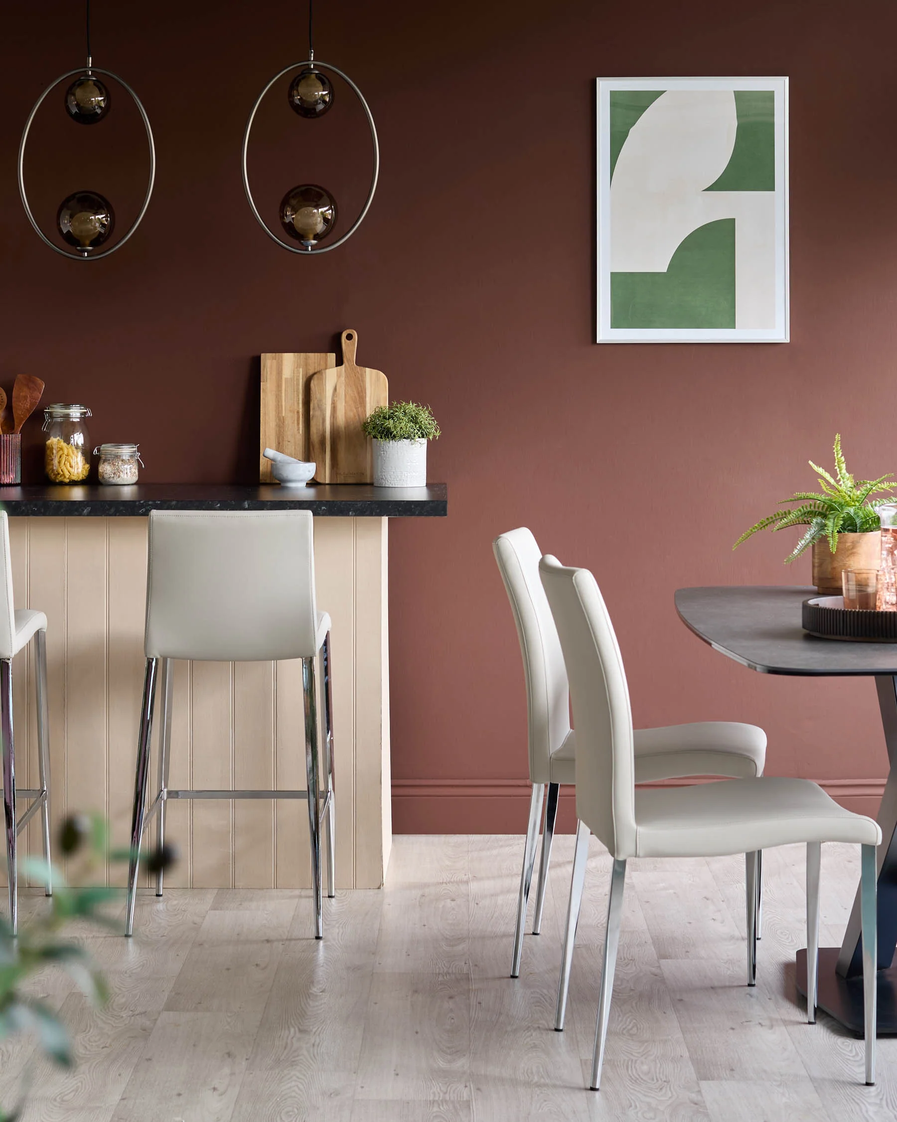 Elise Light Grey Faux Leather Bar Stool - Image 6