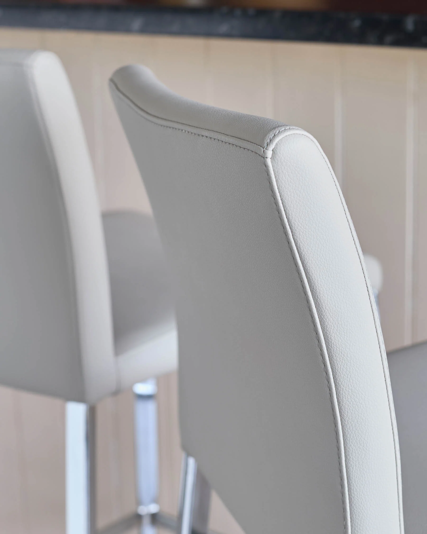 Elise Light Grey Faux Leather Bar Stool - Image 7