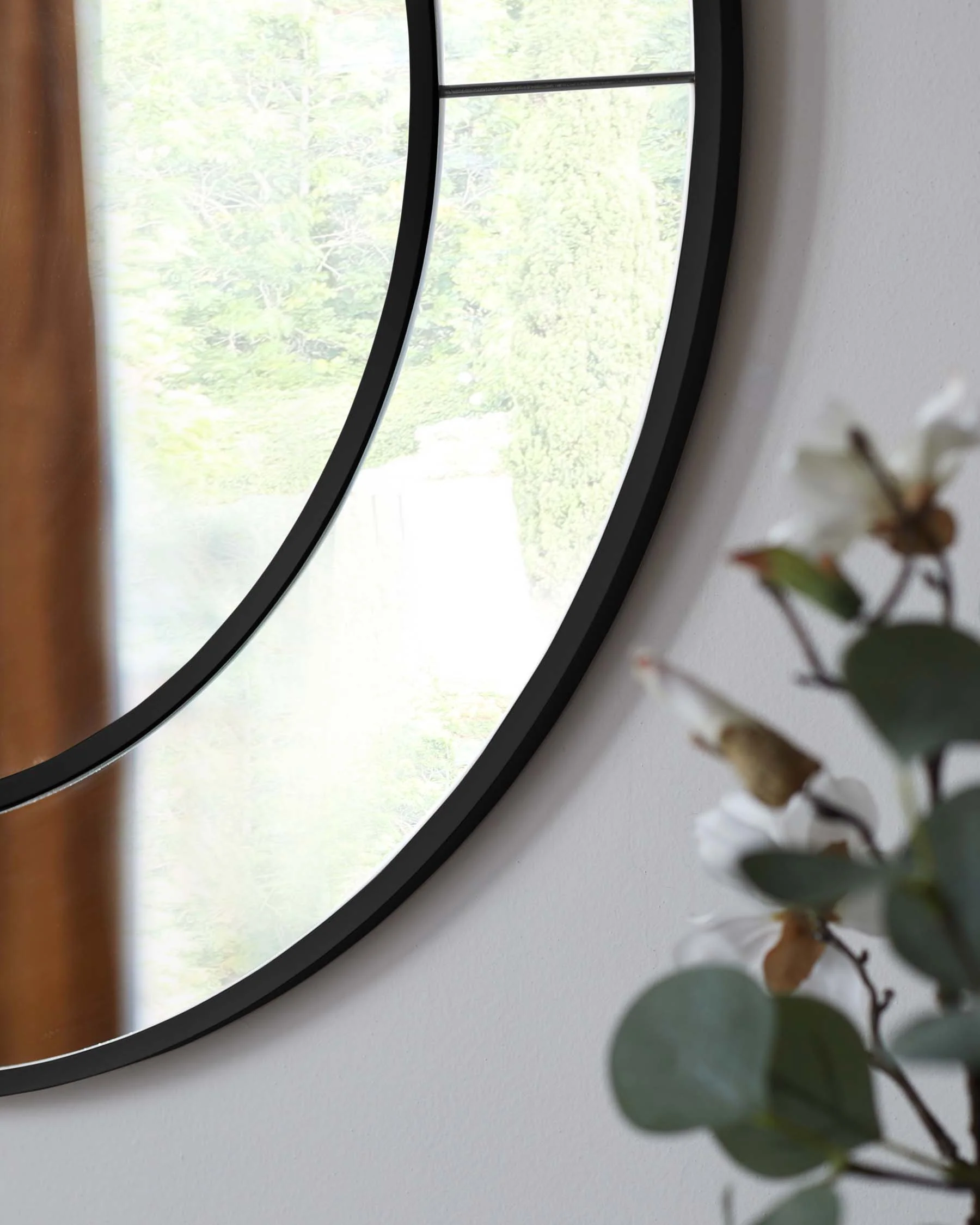 Elton Medium Round Wall Mirror Black - Image 3