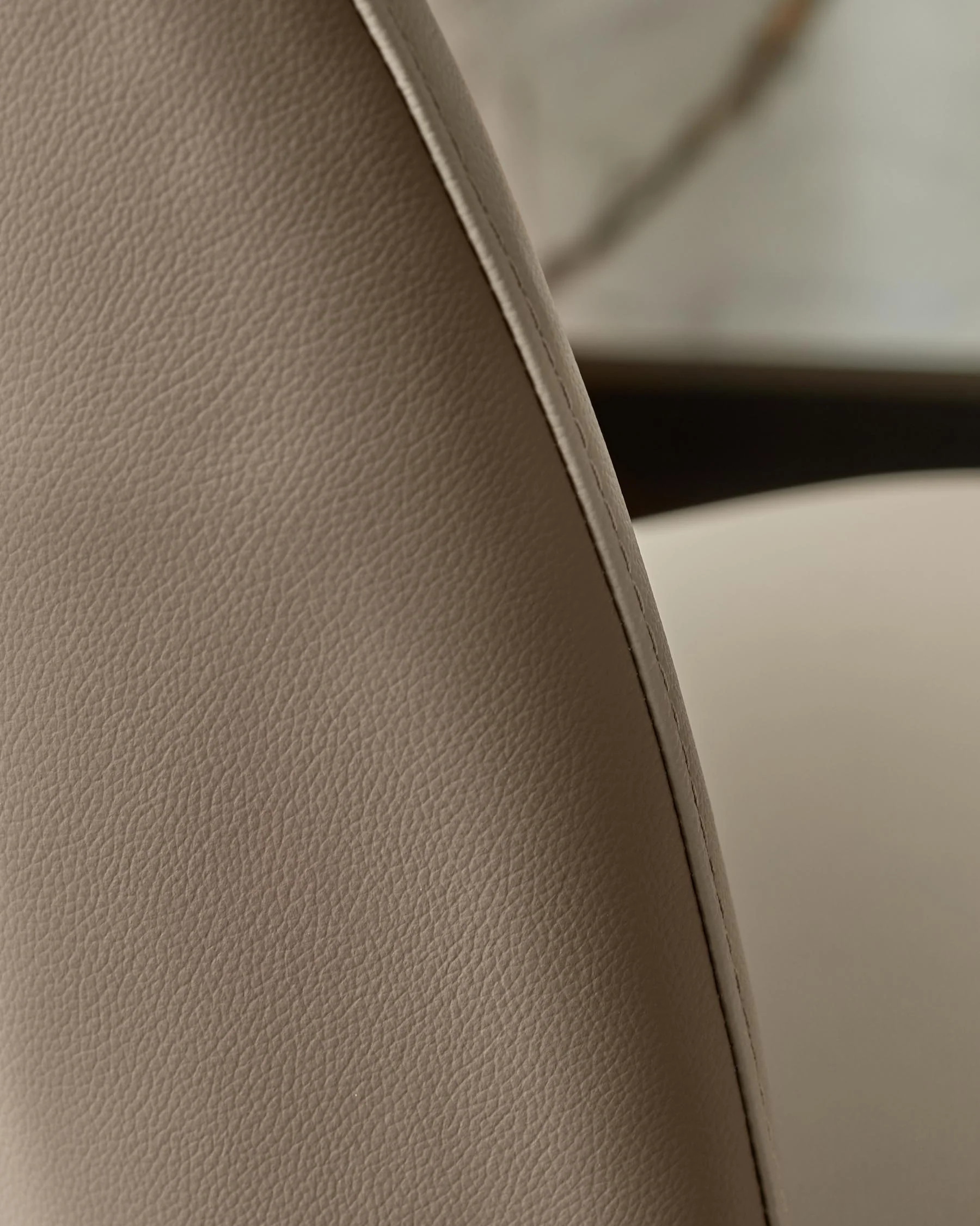 Emerson natural and mocha leather dining chair - Image 8