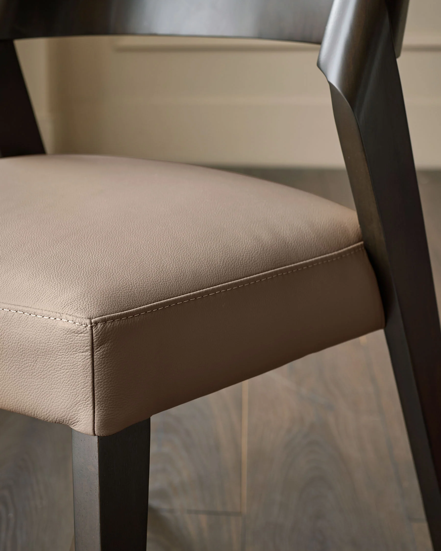 Enzo mocha leather dining chair - Image 5