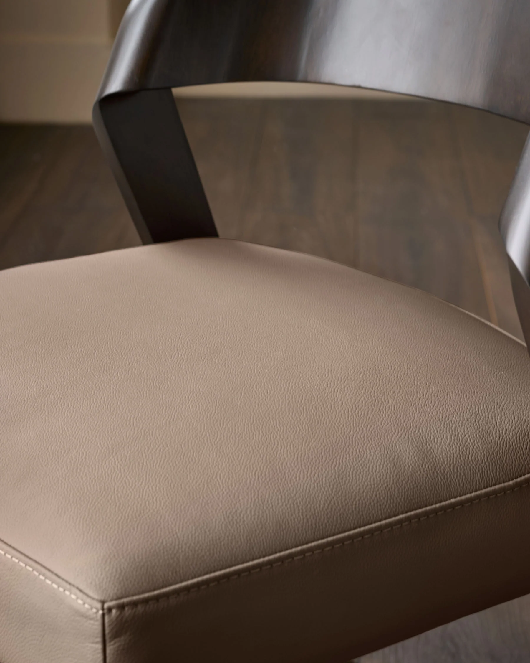 Enzo mocha leather dining chair - Image 7
