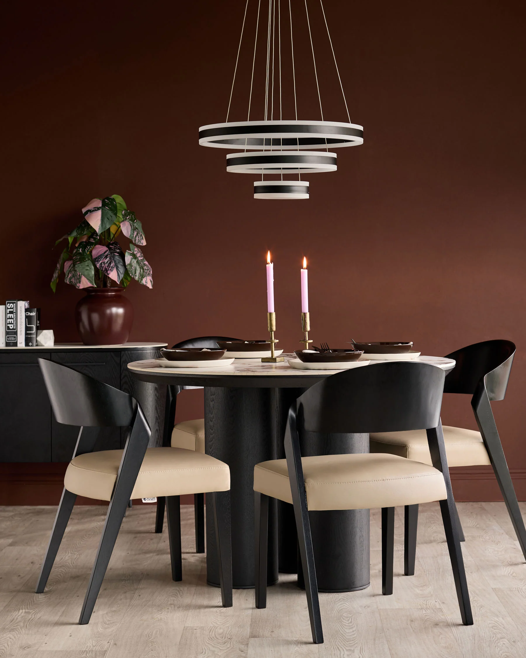 Enzo natural leather dining chair - Image 4