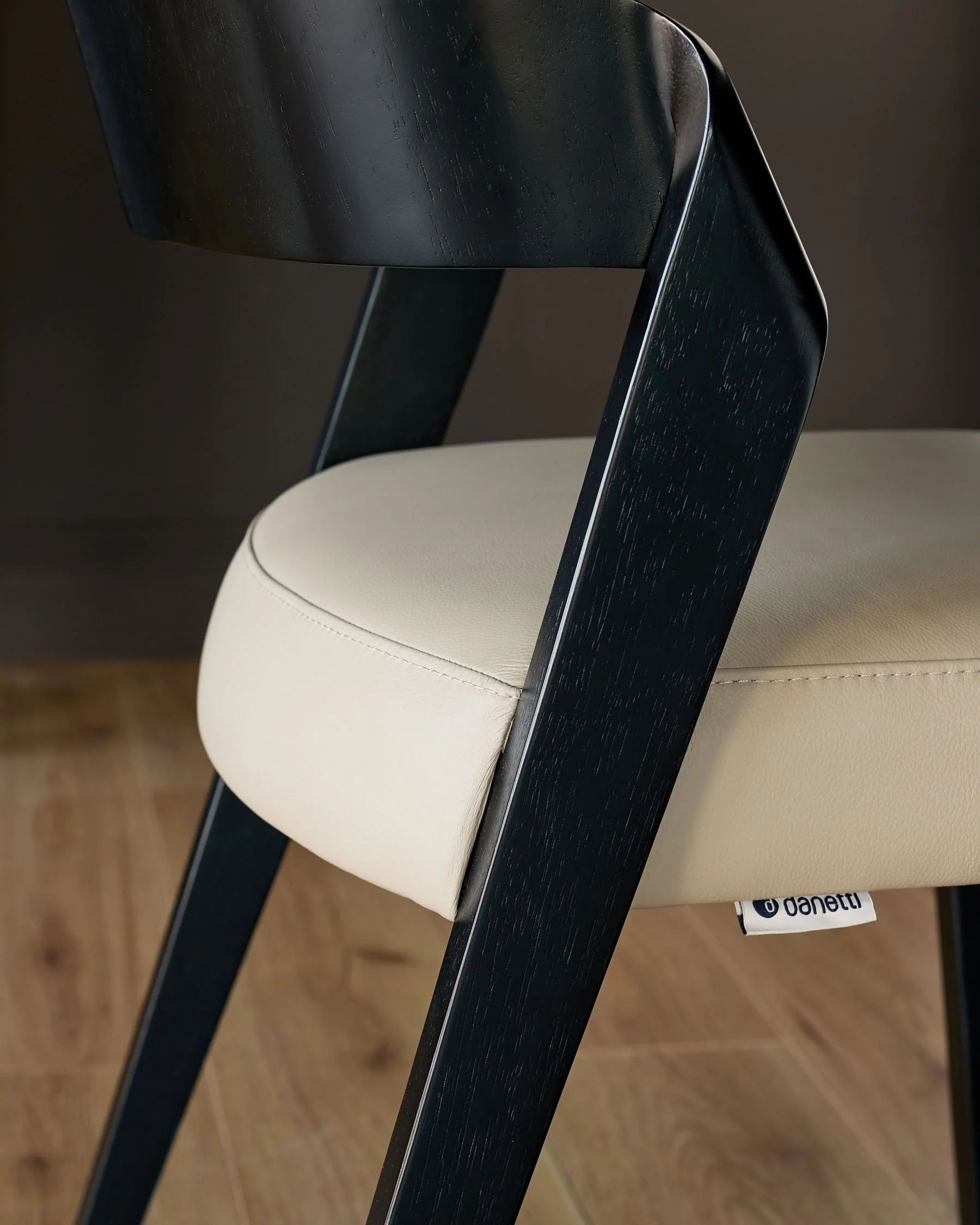 Enzo natural leather dining chair - Image 6