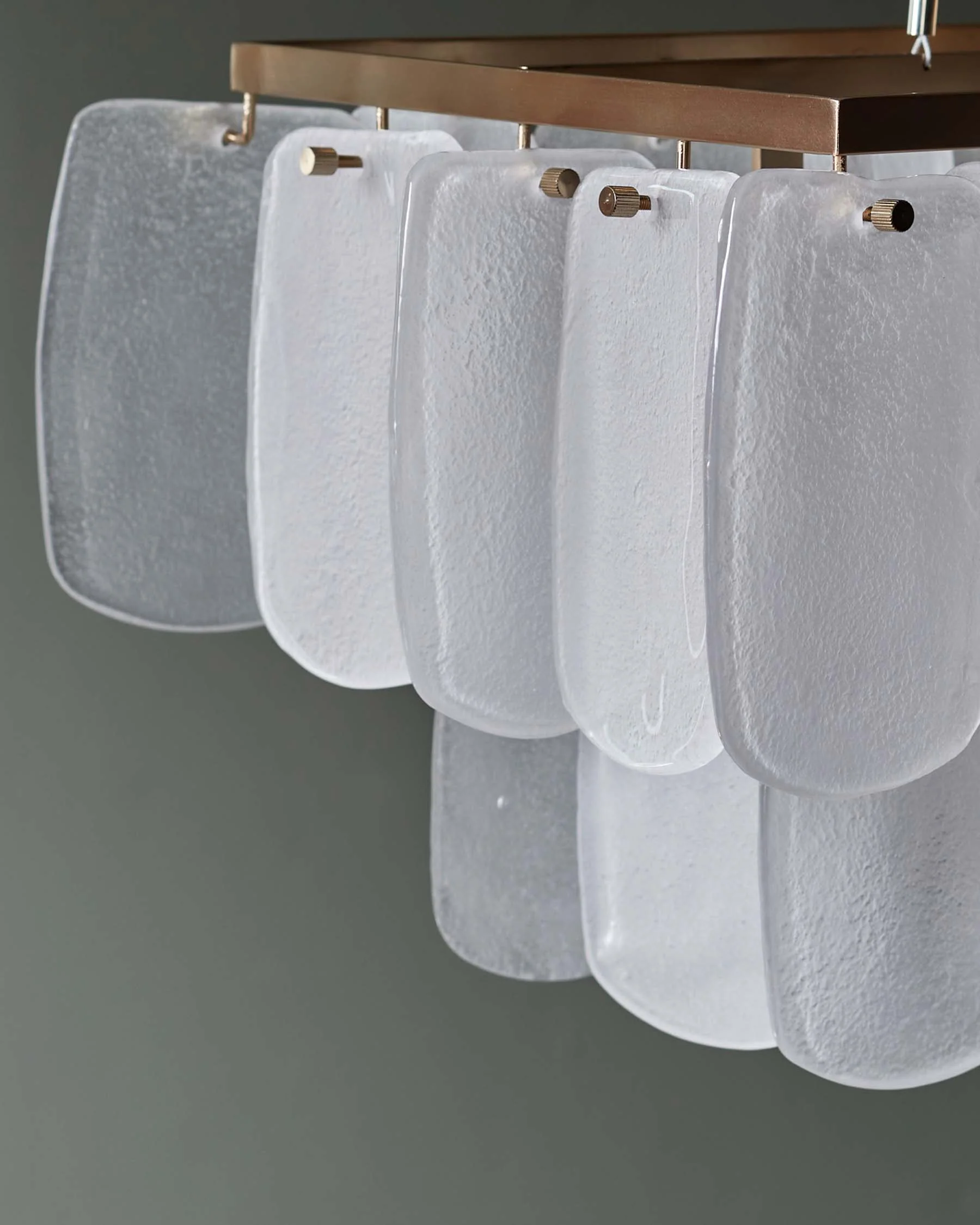 Estelle white glass adjustable pendant light - Image 10