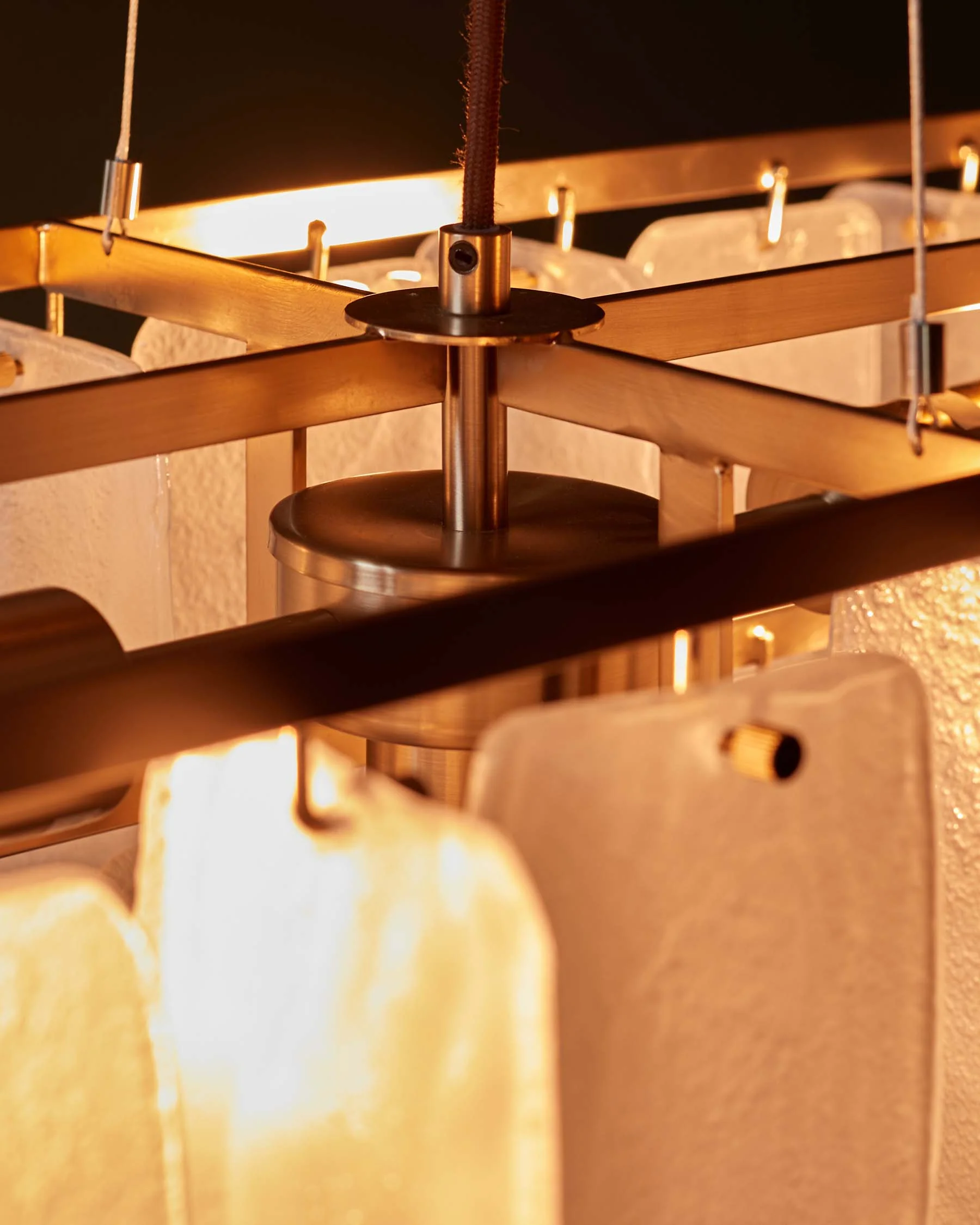 Estelle white glass adjustable pendant light - Image 11