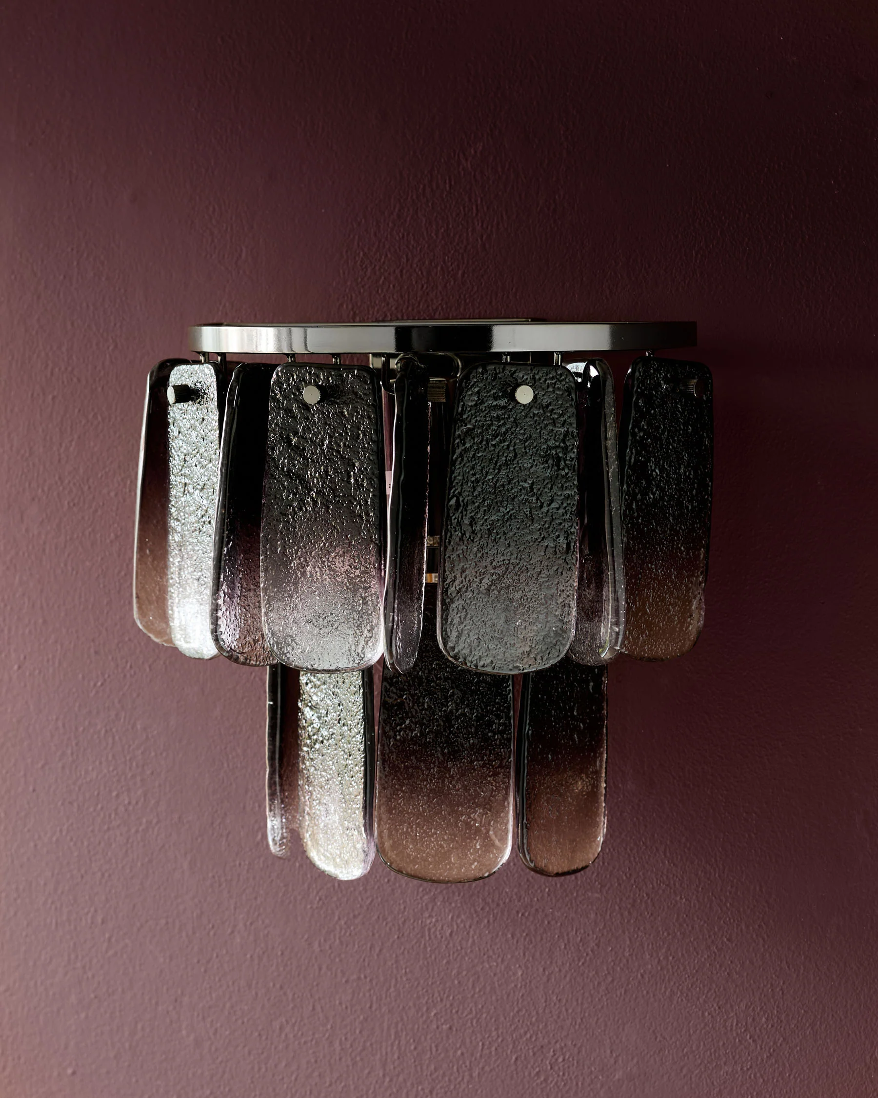 Estelle smoked ombre glass wall light