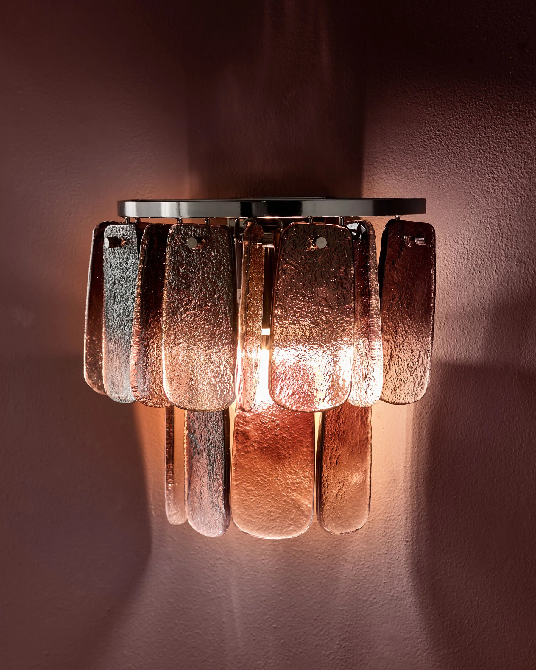 Estelle smoked ombre glass wall light - Image 2