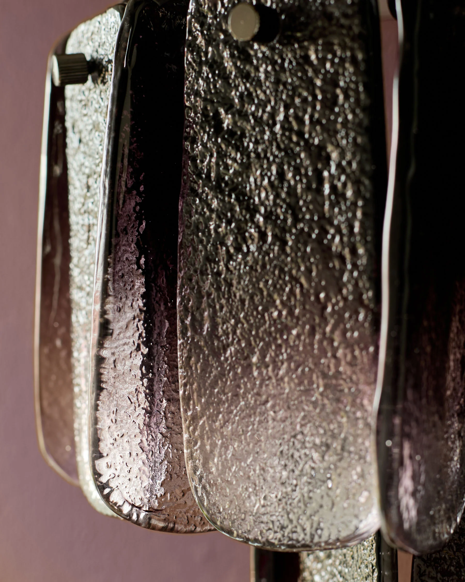Estelle smoked ombre glass wall light - Image 3