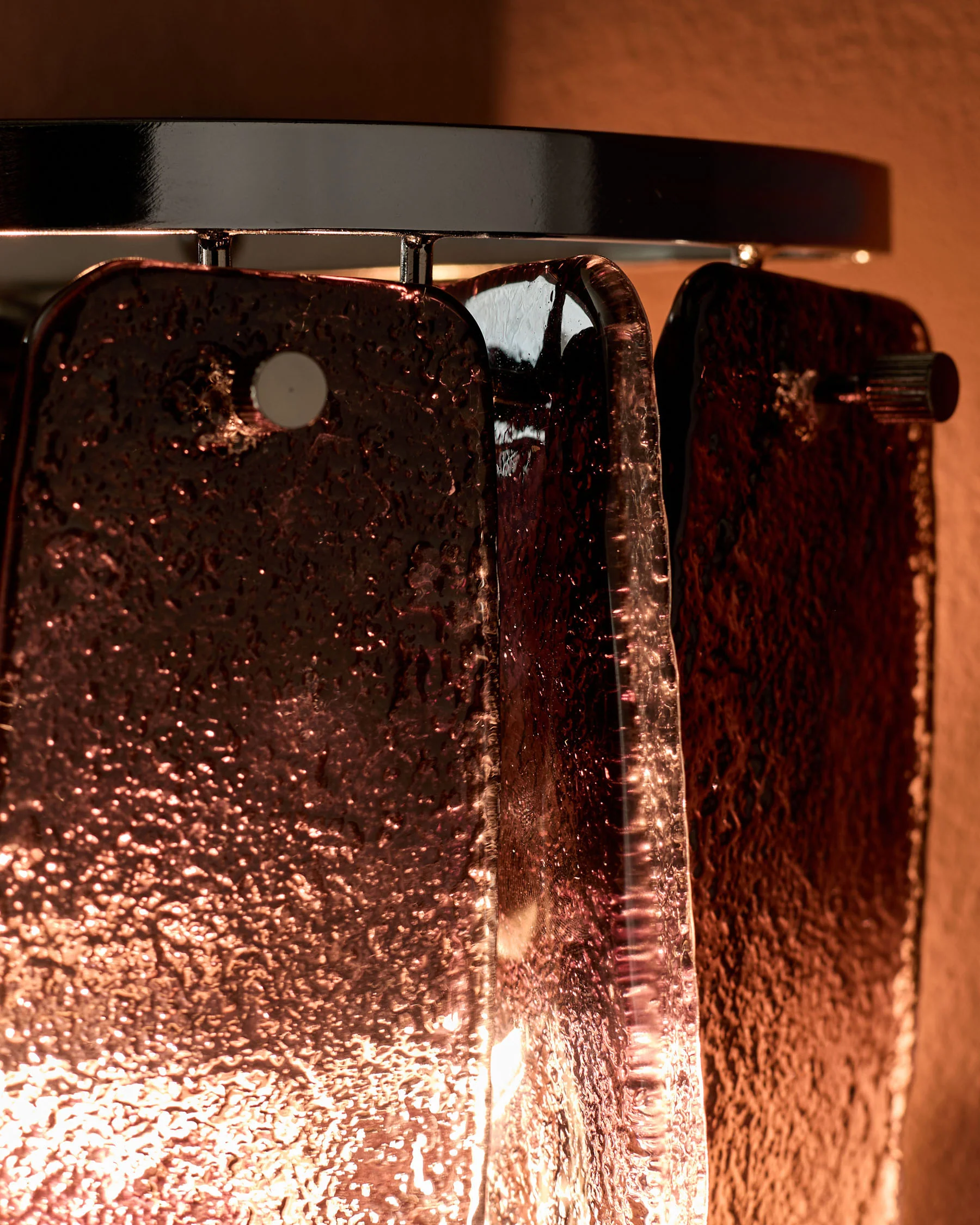 Estelle smoked ombre glass wall light - Image 4