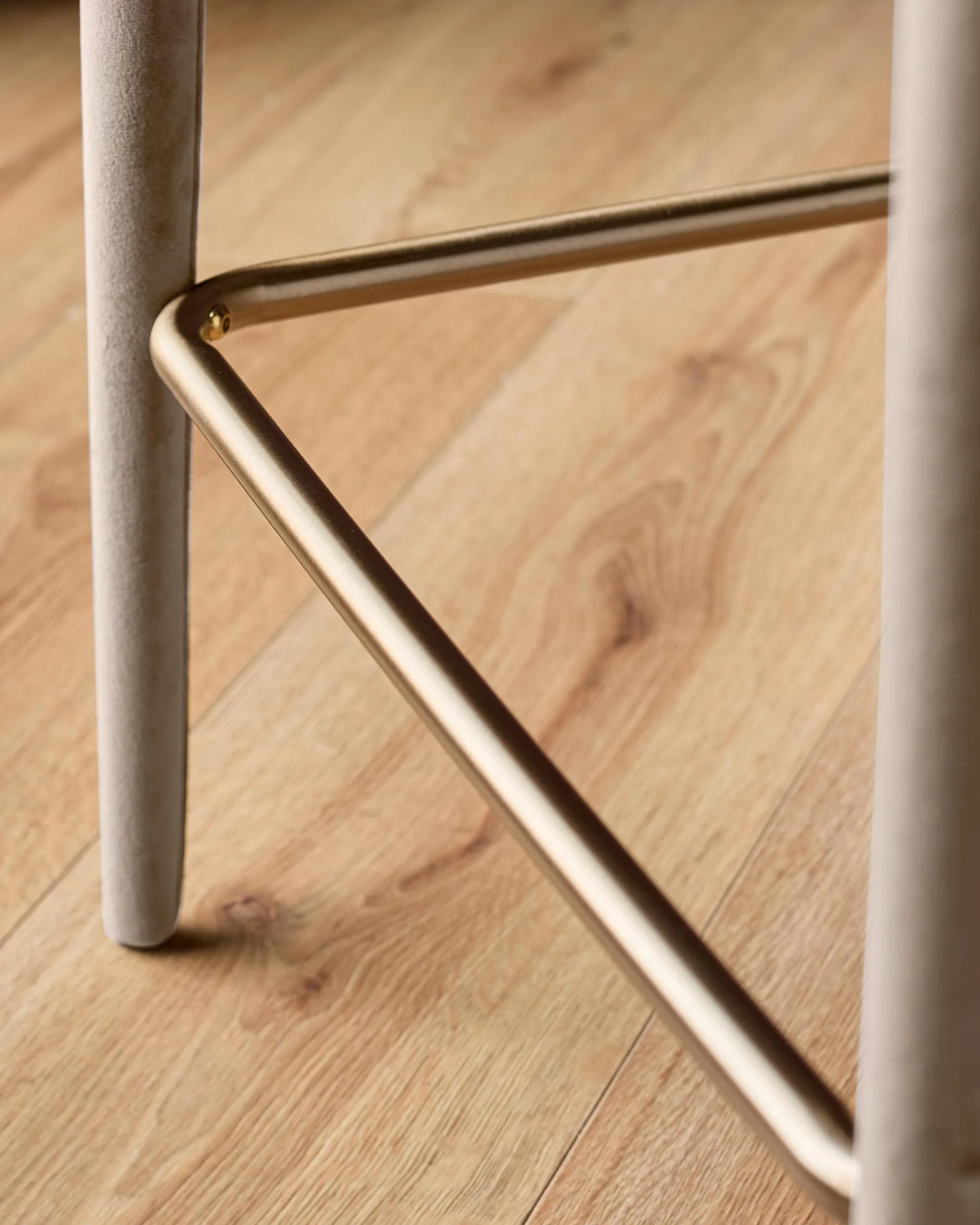 Ethan champagne velvet bar stool - Image 7