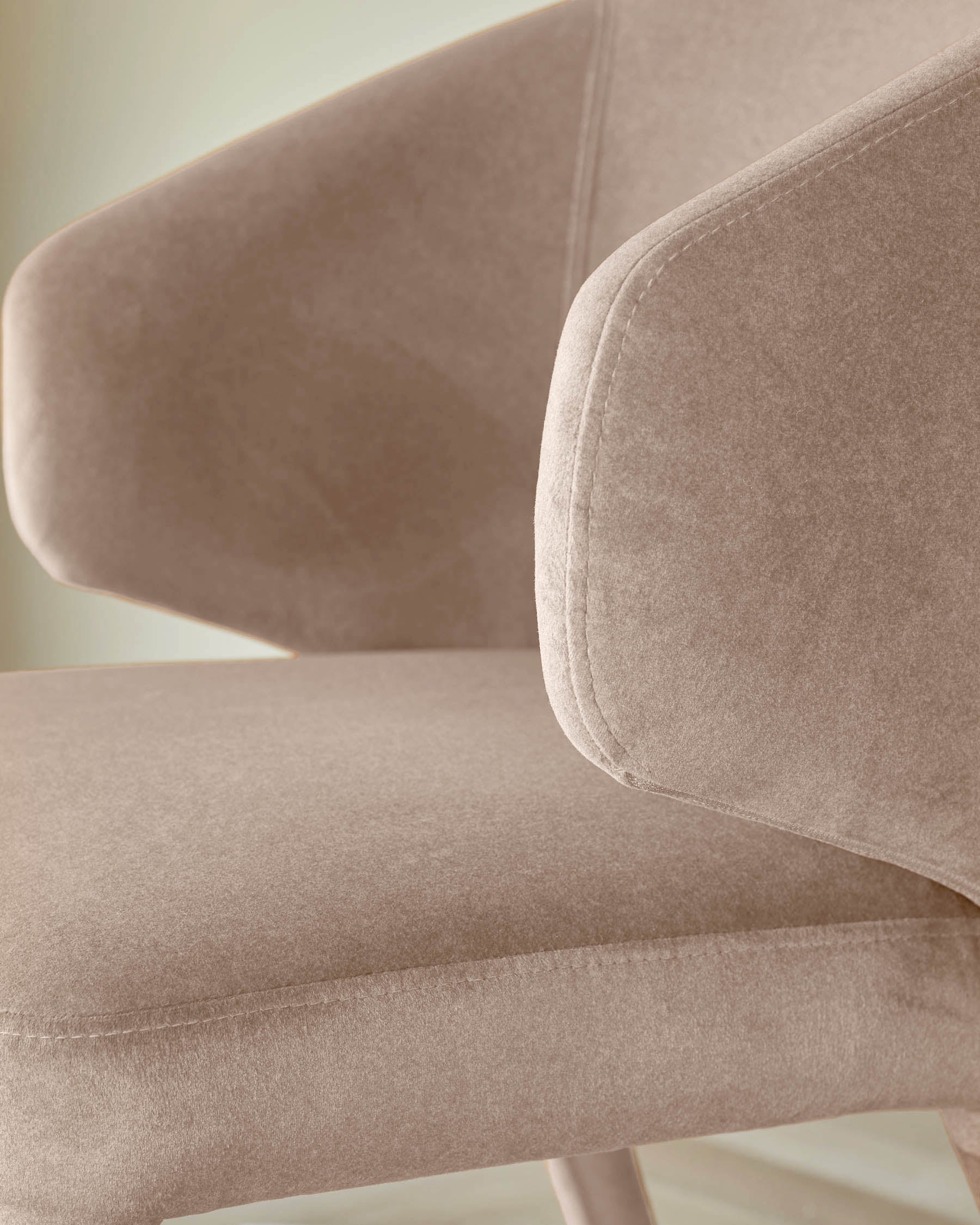 Ethan champagne velvet dining chair - Image 7