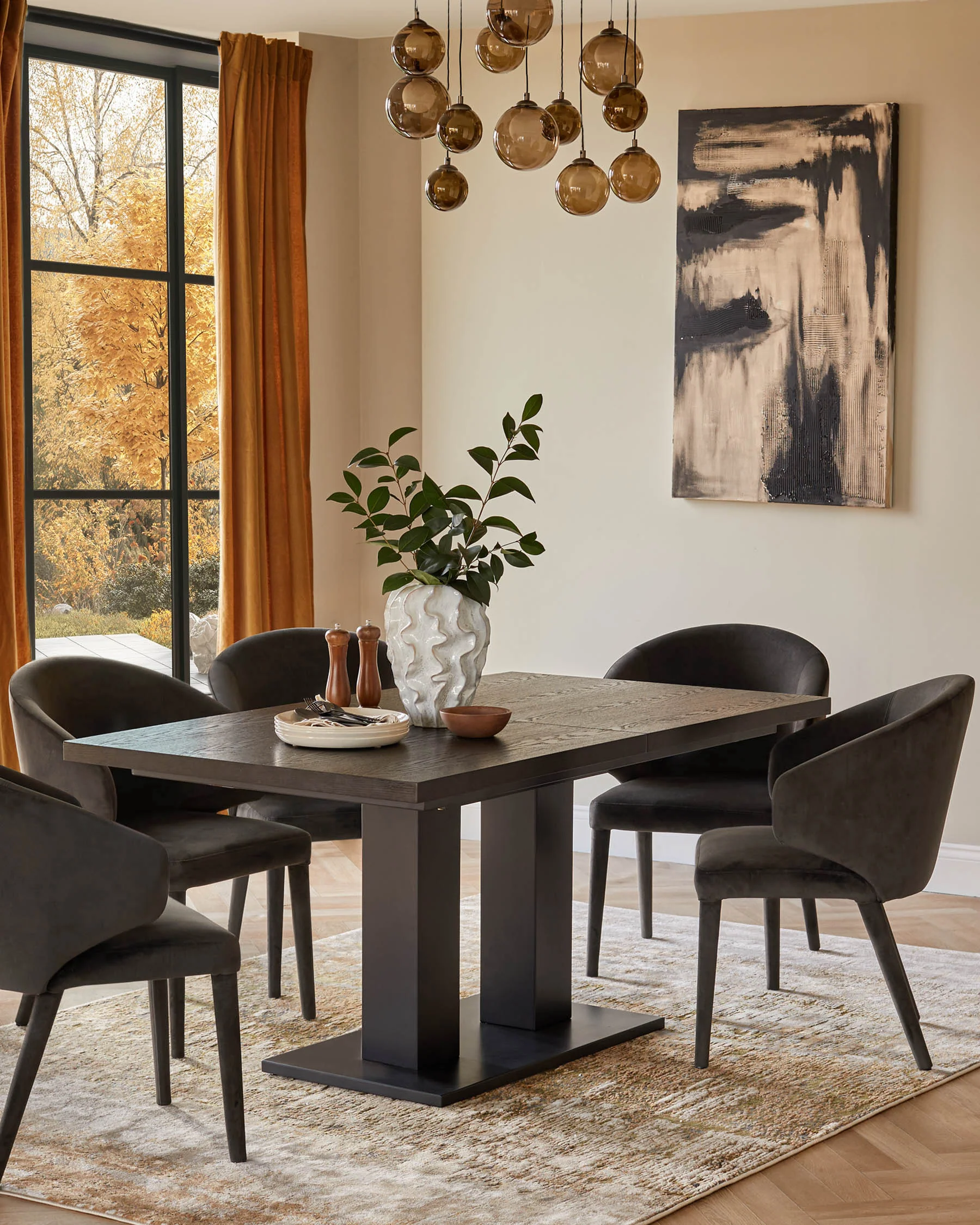 Ethan dark chocolate velvet dining chair - Image 2