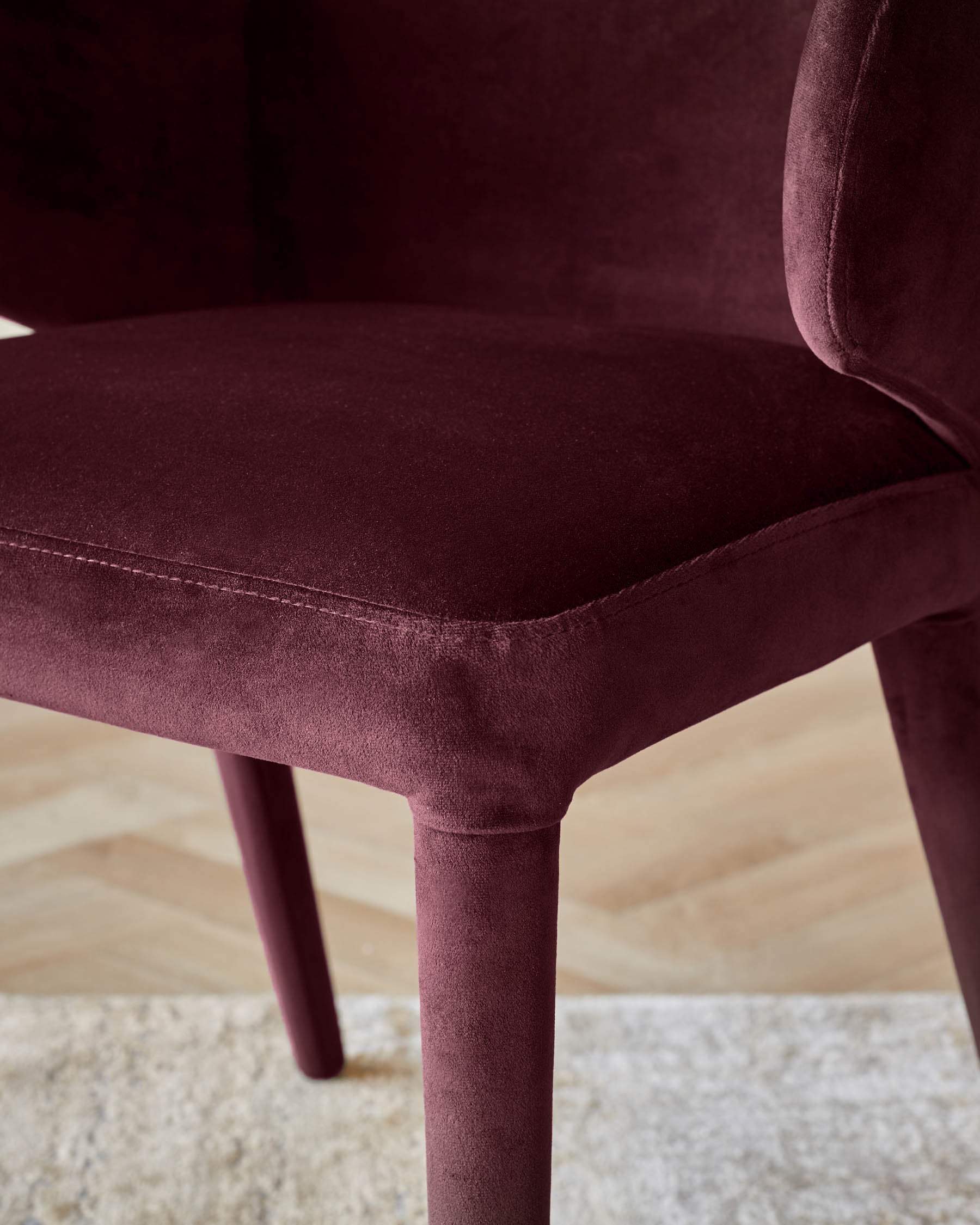 Ethan plum velvet dining chair - Image 7