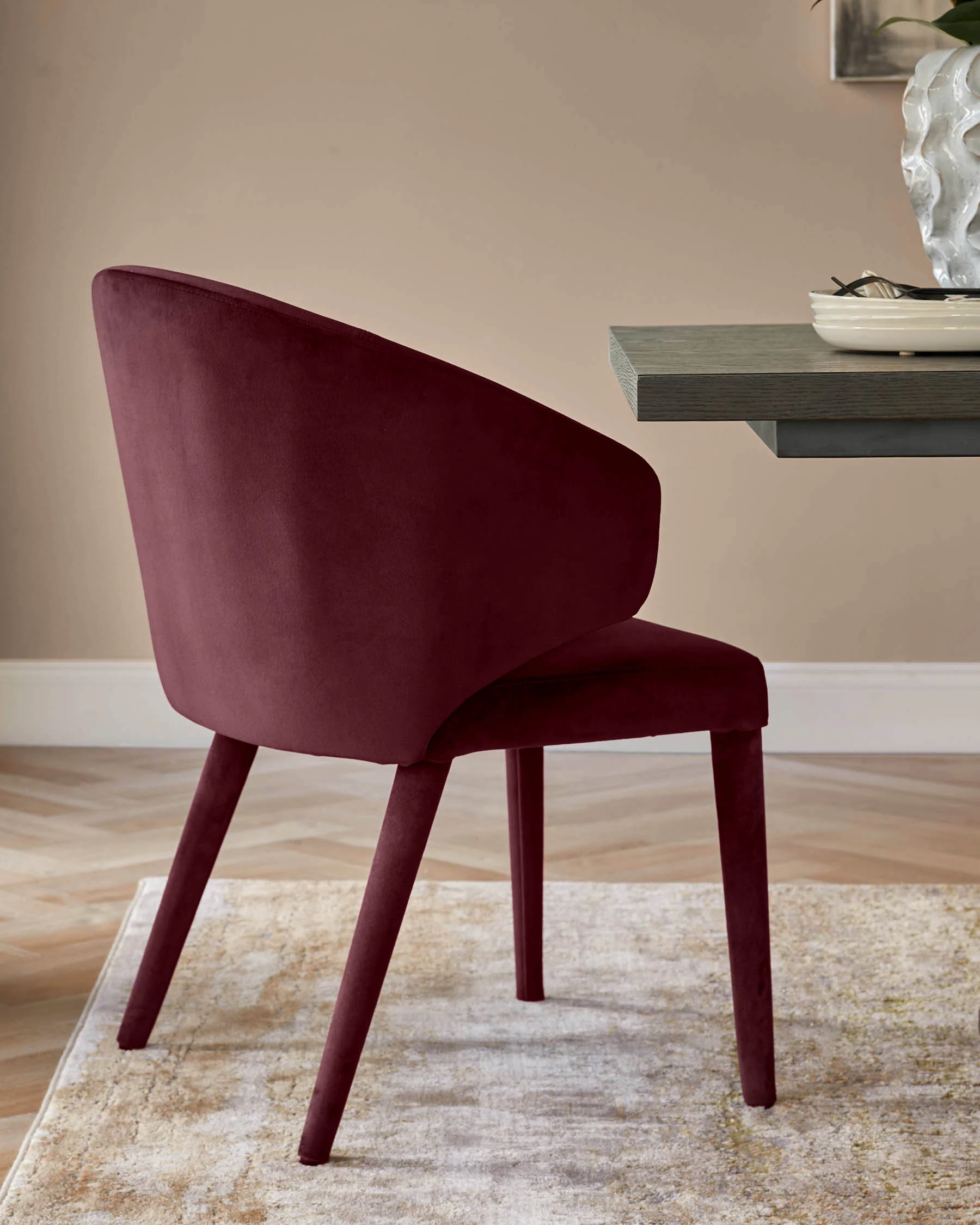 Ethan plum velvet dining chair - Image 8