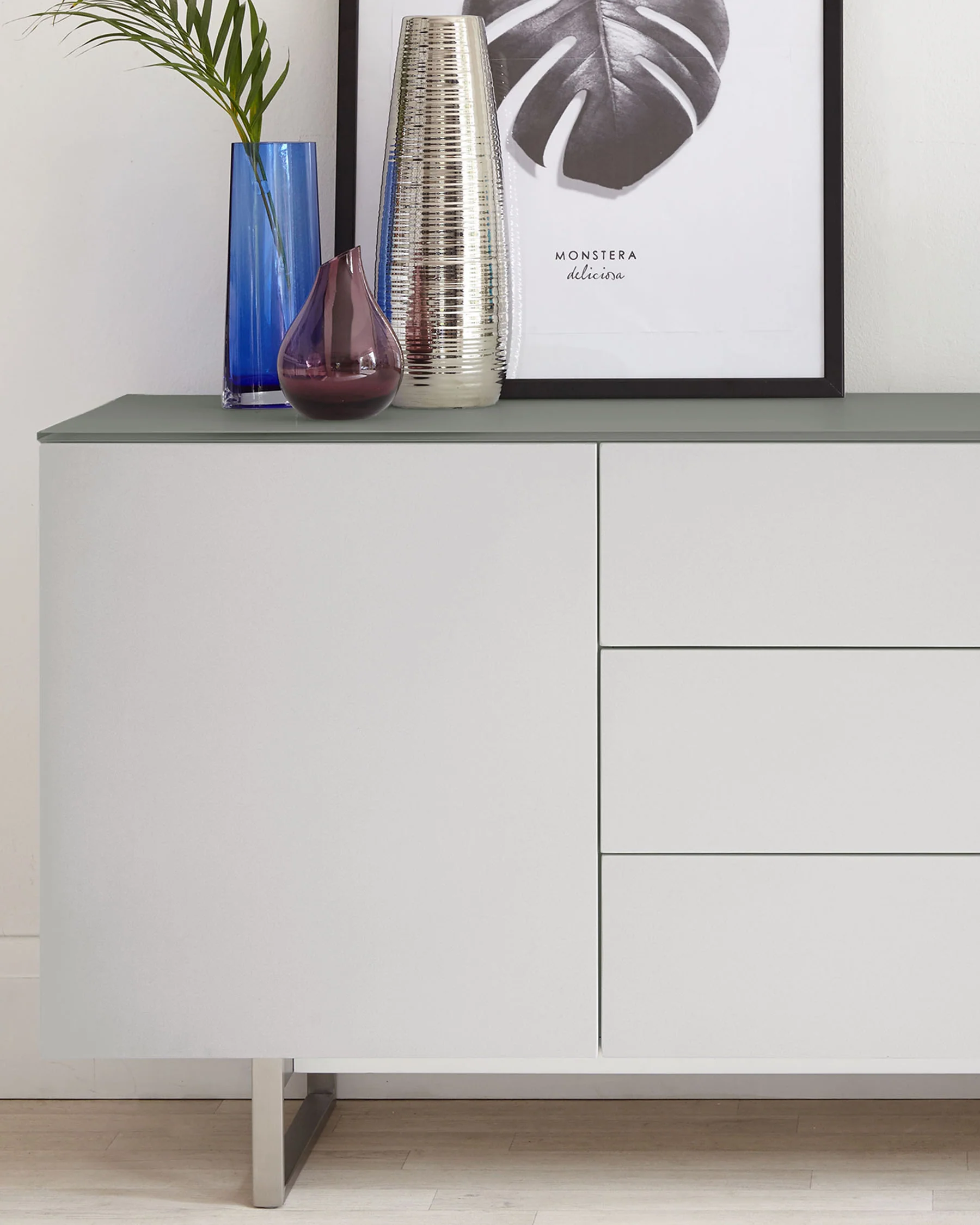 Eve Matt Grey & Frosted Glass Sideboard - Image 3