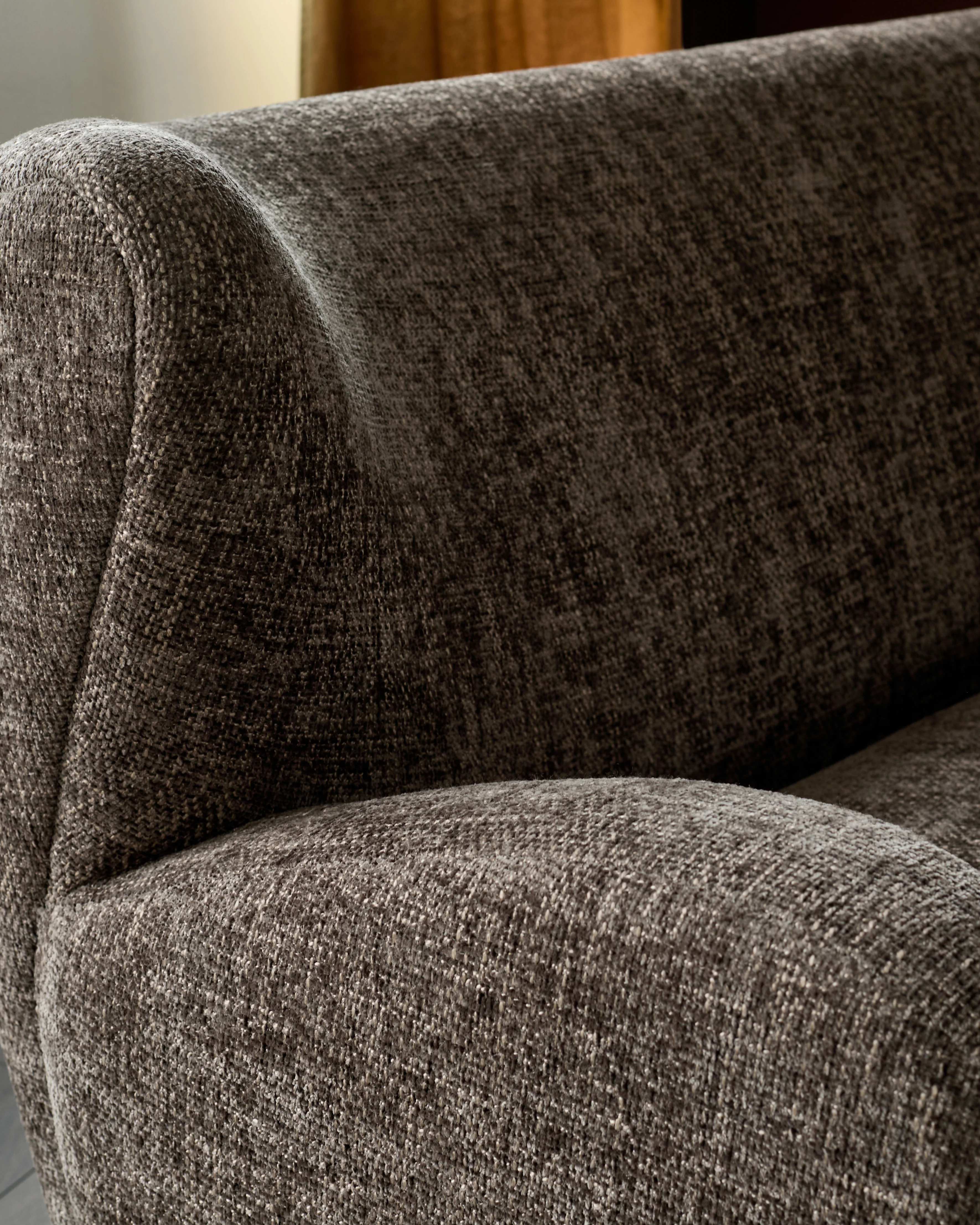 Evelyn mocha fabric 2 seater sofa - Image 8