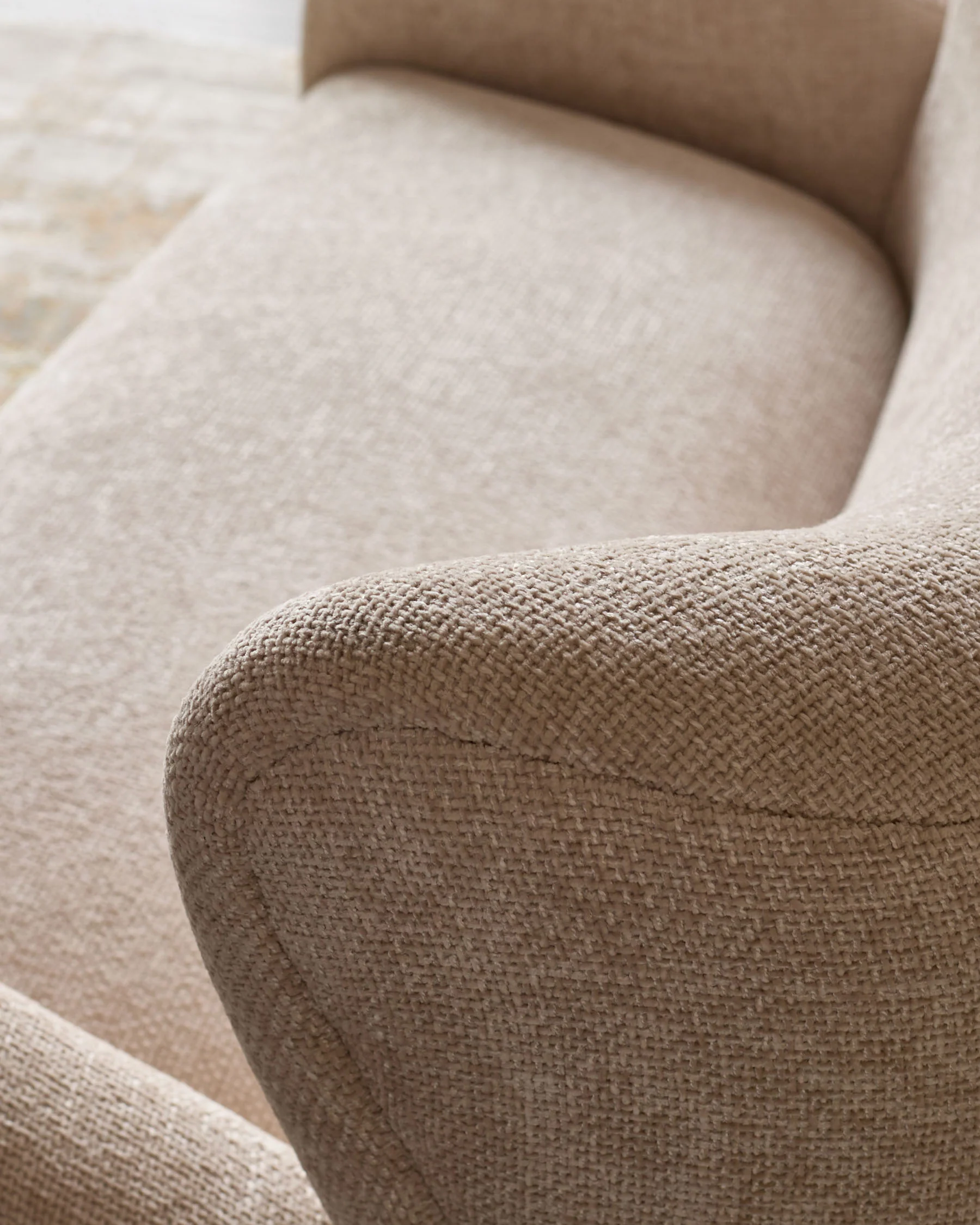 Evelyn natural chunky weave 2 seater sofa - Image 6