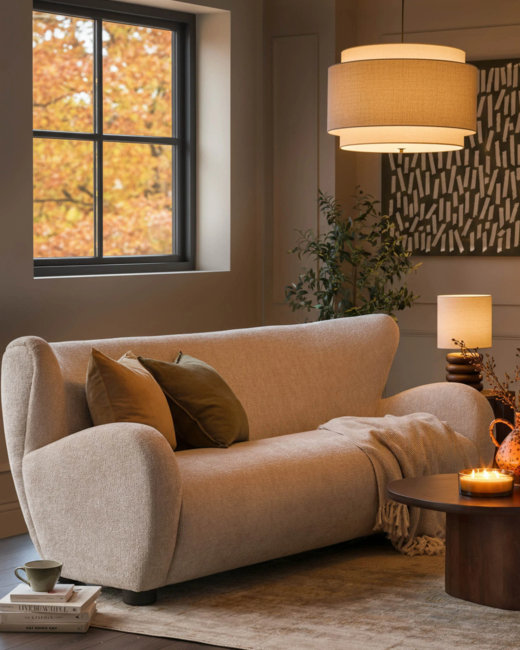 Evelyn natural chunky weave 3 seater sofa - Image 4