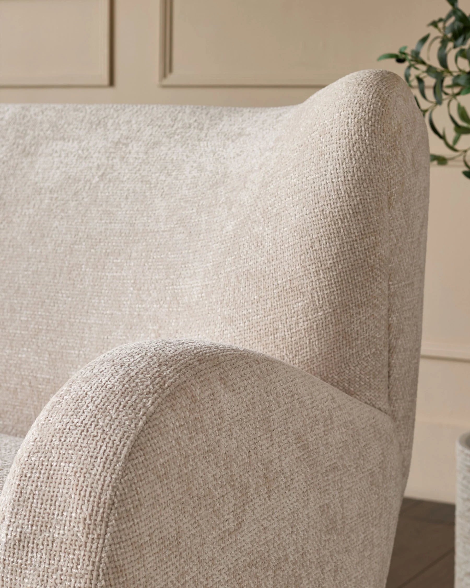 Evelyn natural chunky weave 3 seater sofa - Image 6