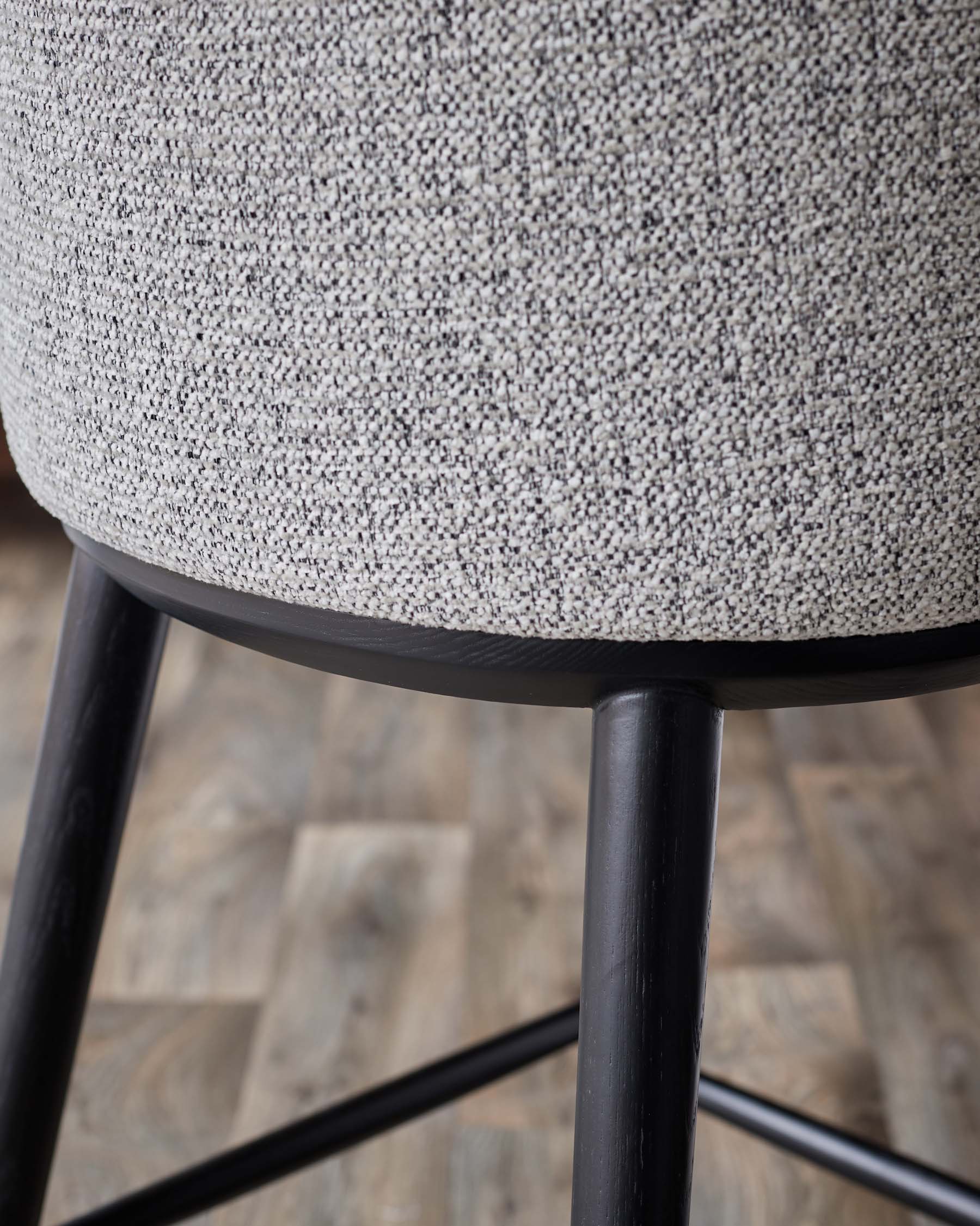 Evelyn grey fabric bar stool - Image 4