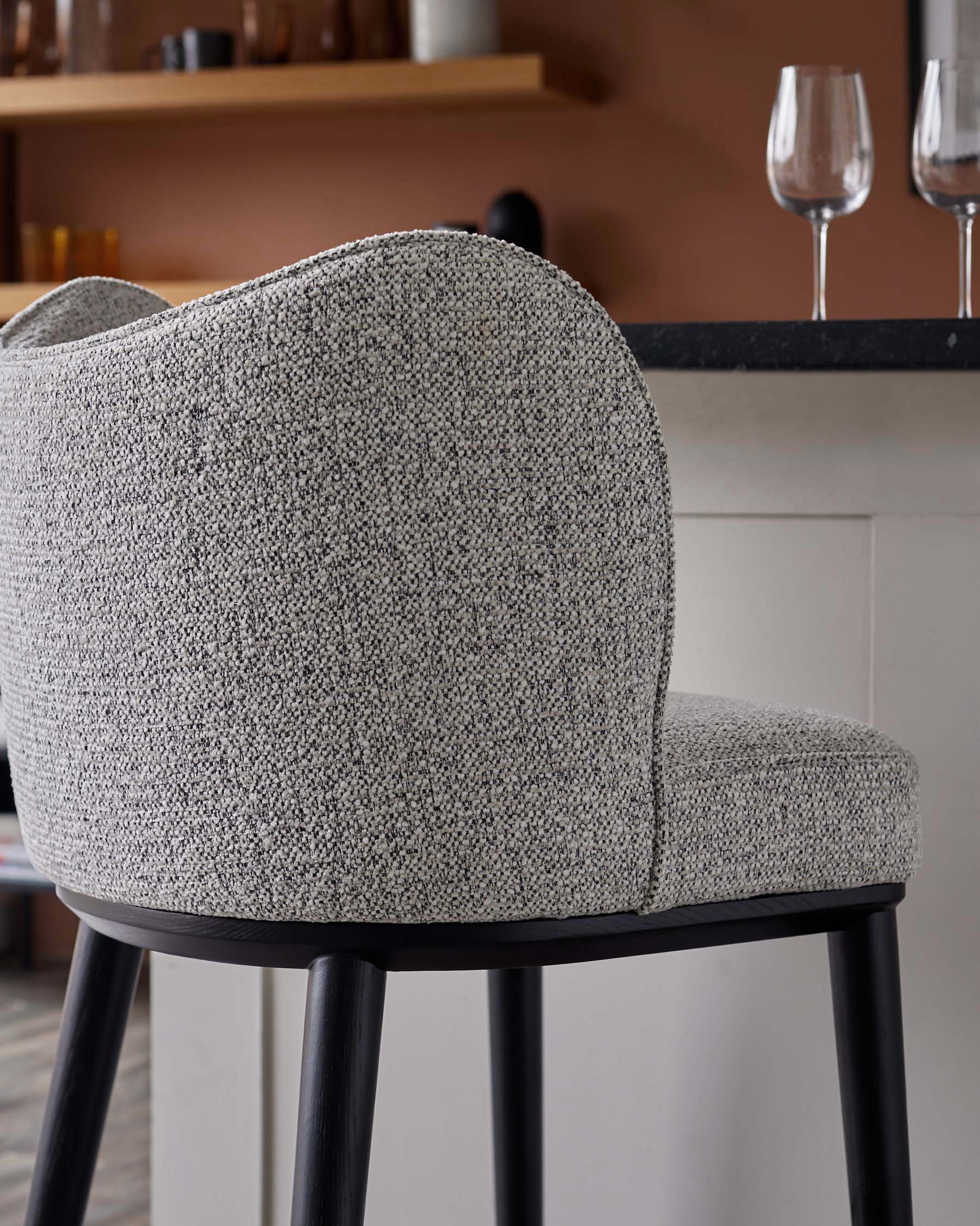 Evelyn grey fabric bar stool - Image 8