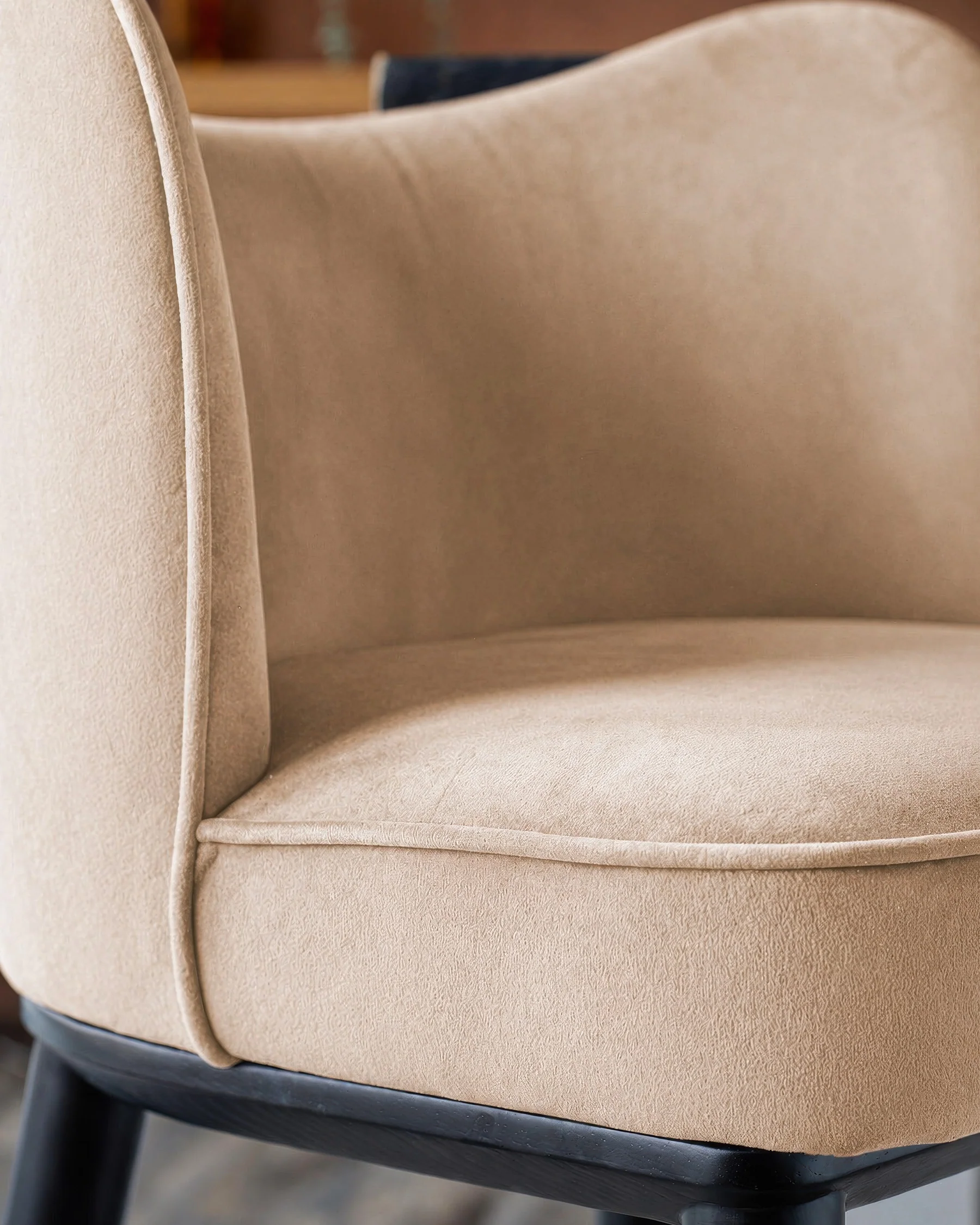 Evelyn champagne velvet bar stool - Image 7