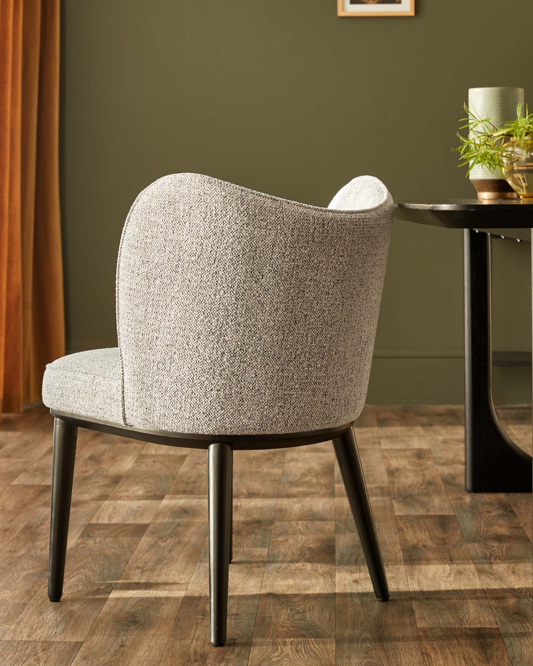 Evelyn grey fabric dining chair - Image 2