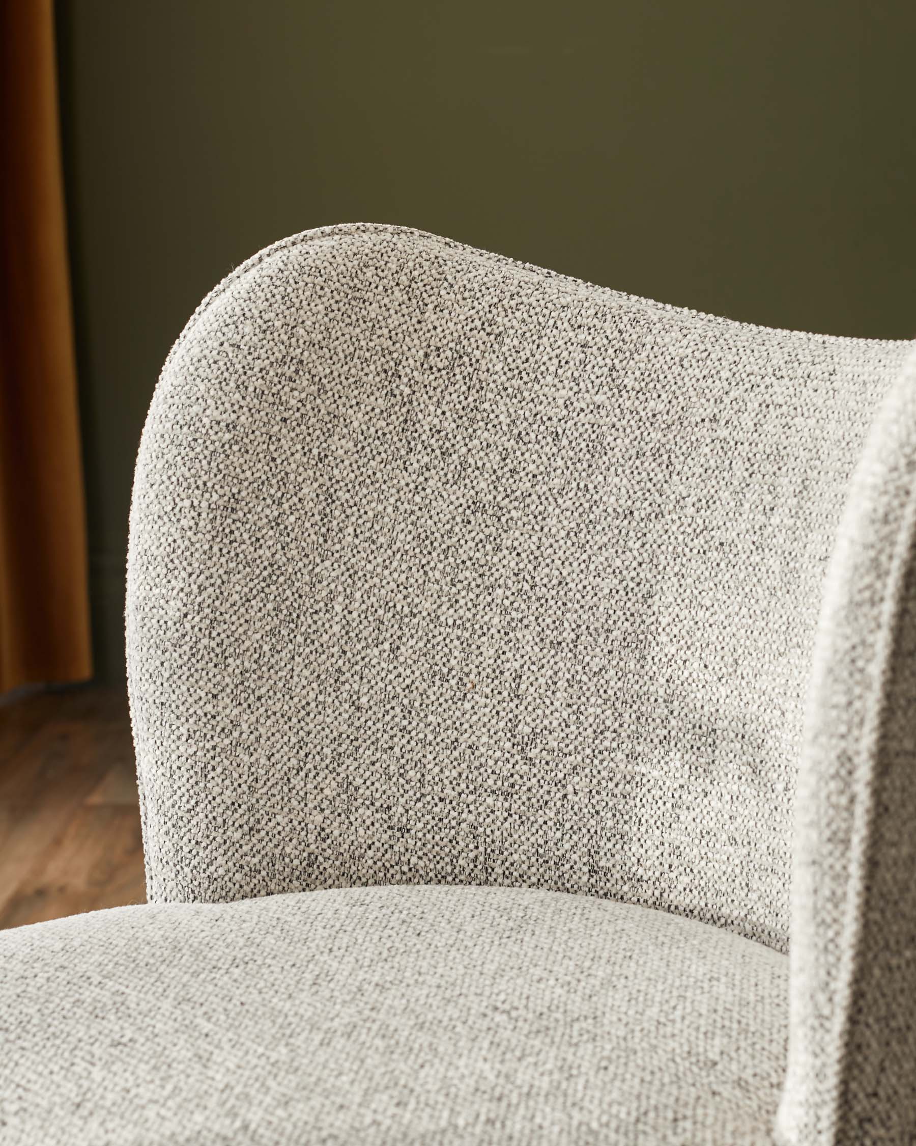 Evelyn grey fabric dining chair - Image 3