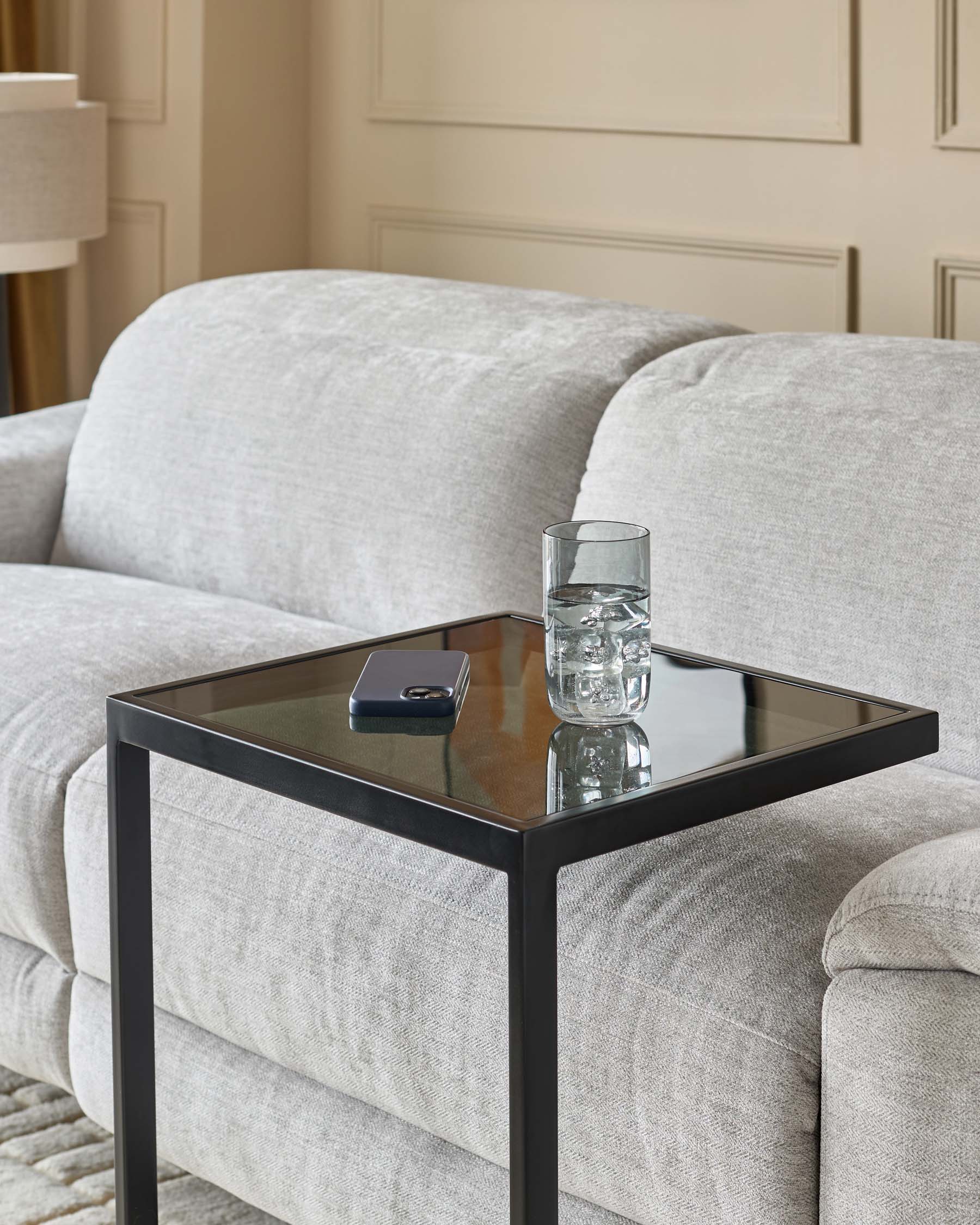 Ezra Smoked Glass Tray Table - Image 3