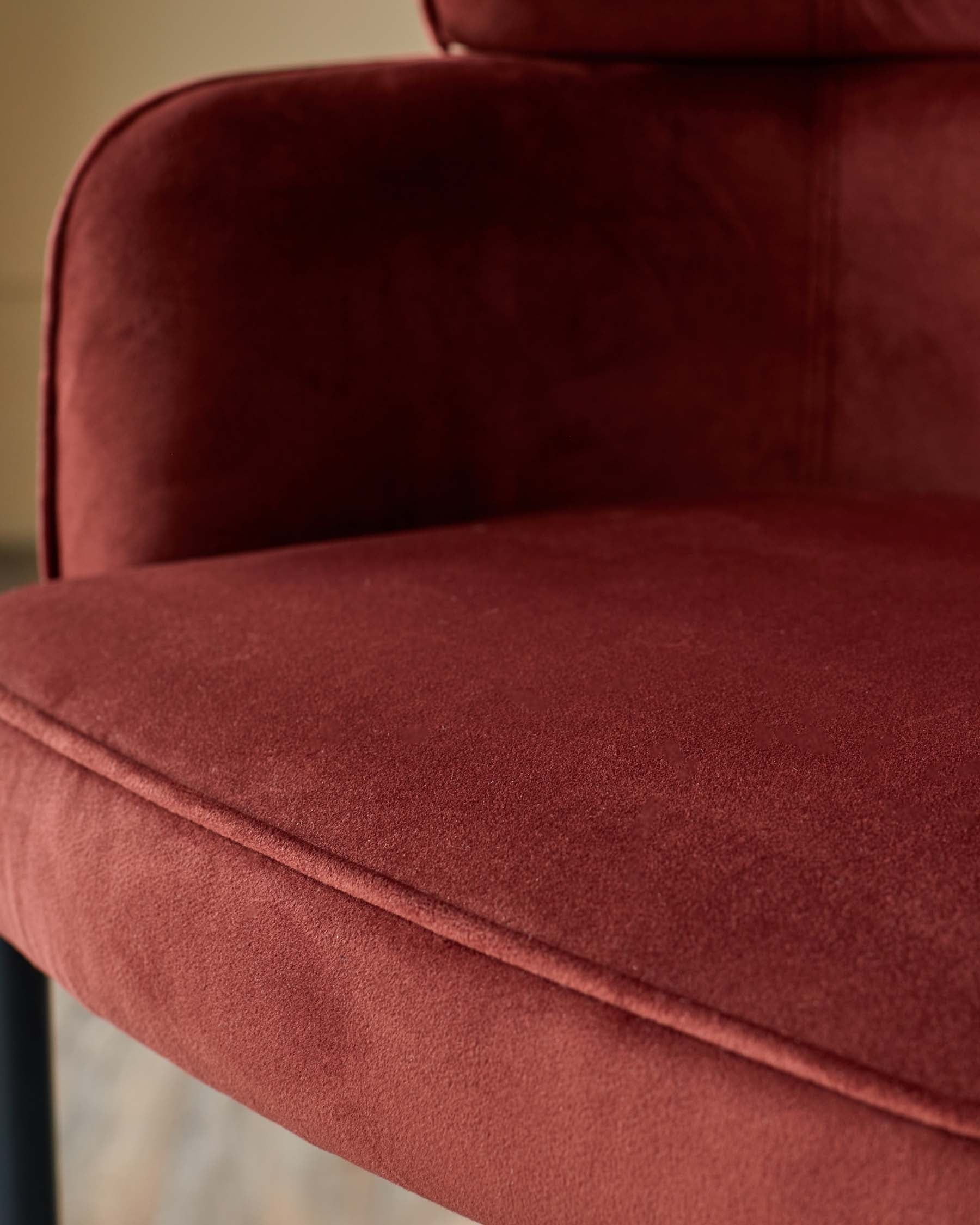 Felix toffee red velvet bar stool - Image 6