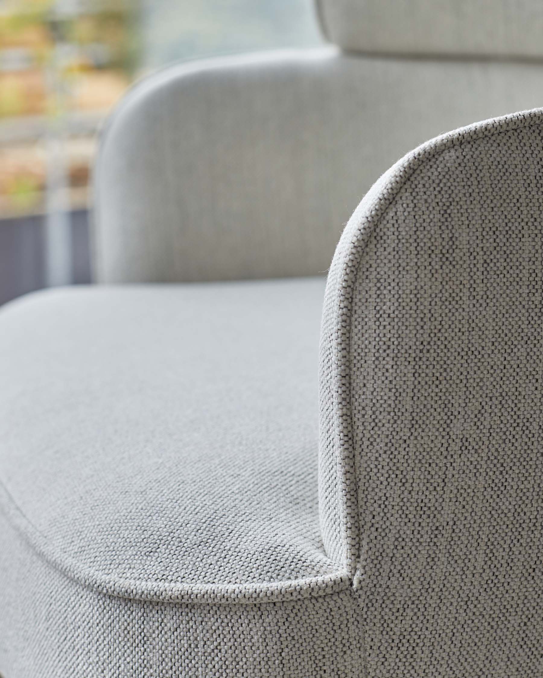 Felix ivory dual tone fabric dining chair - Image 6