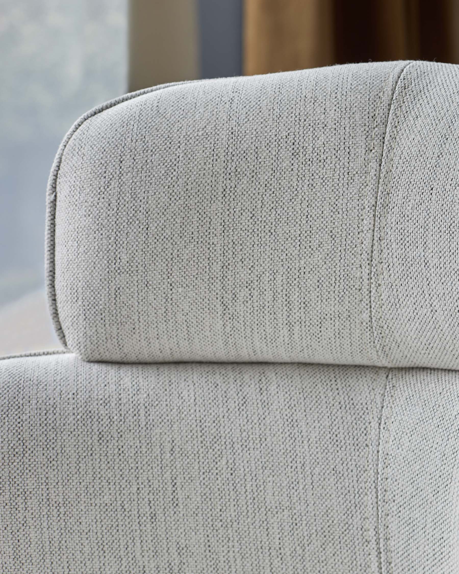 Felix ivory dual tone fabric dining chair - Image 7