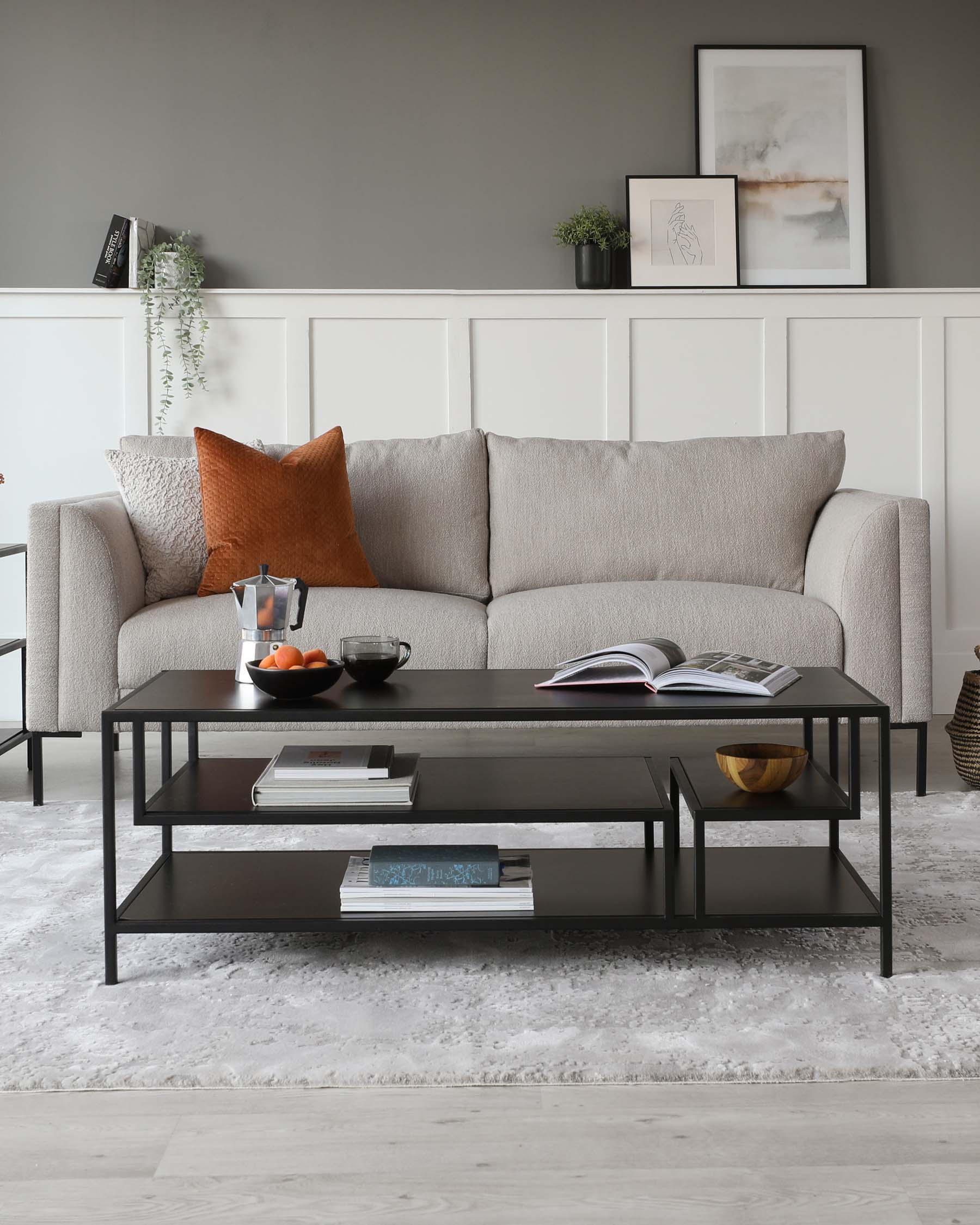 Finley Black Metal Coffee Table - Image 3