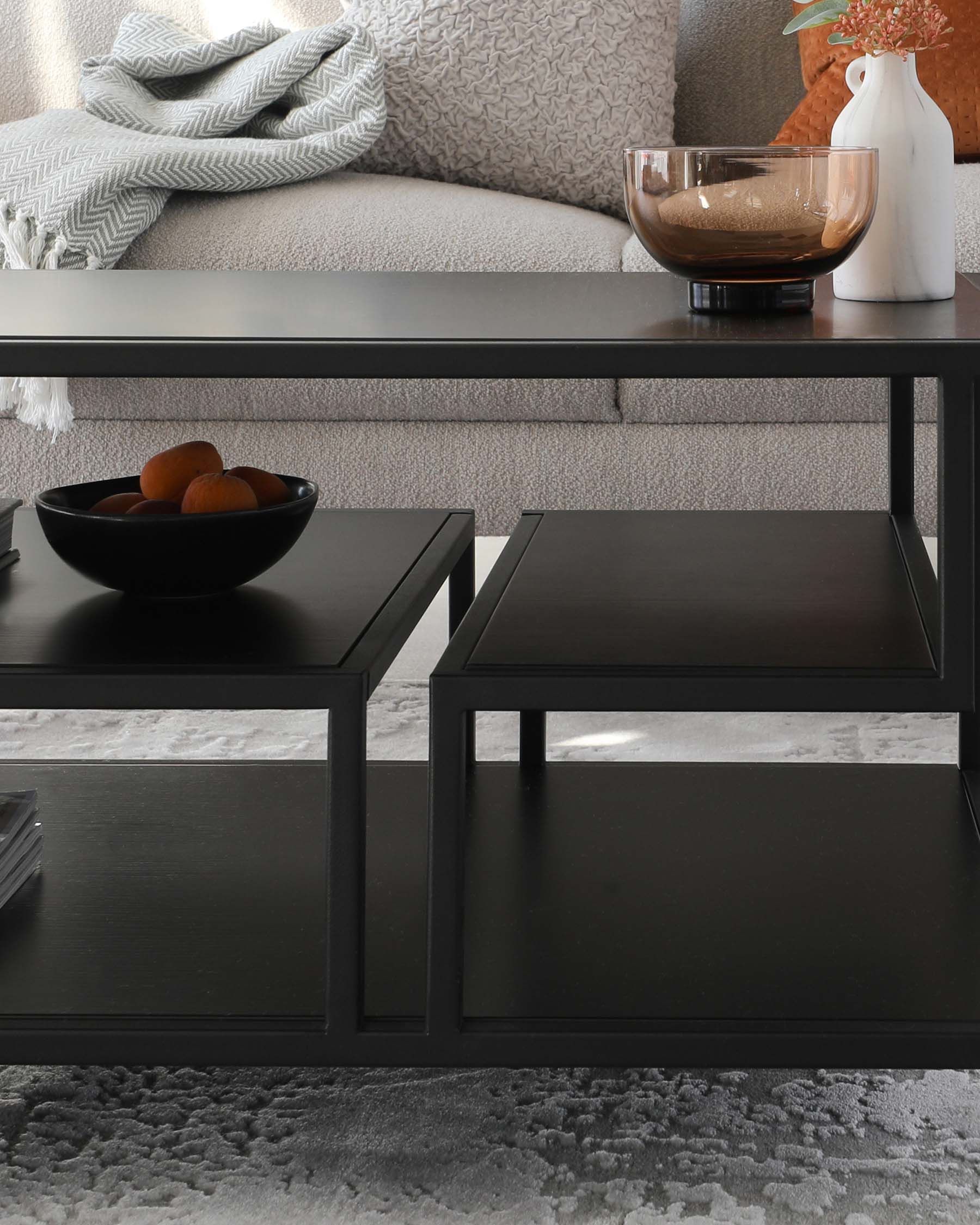 Finley Black Metal Coffee Table - Image 6