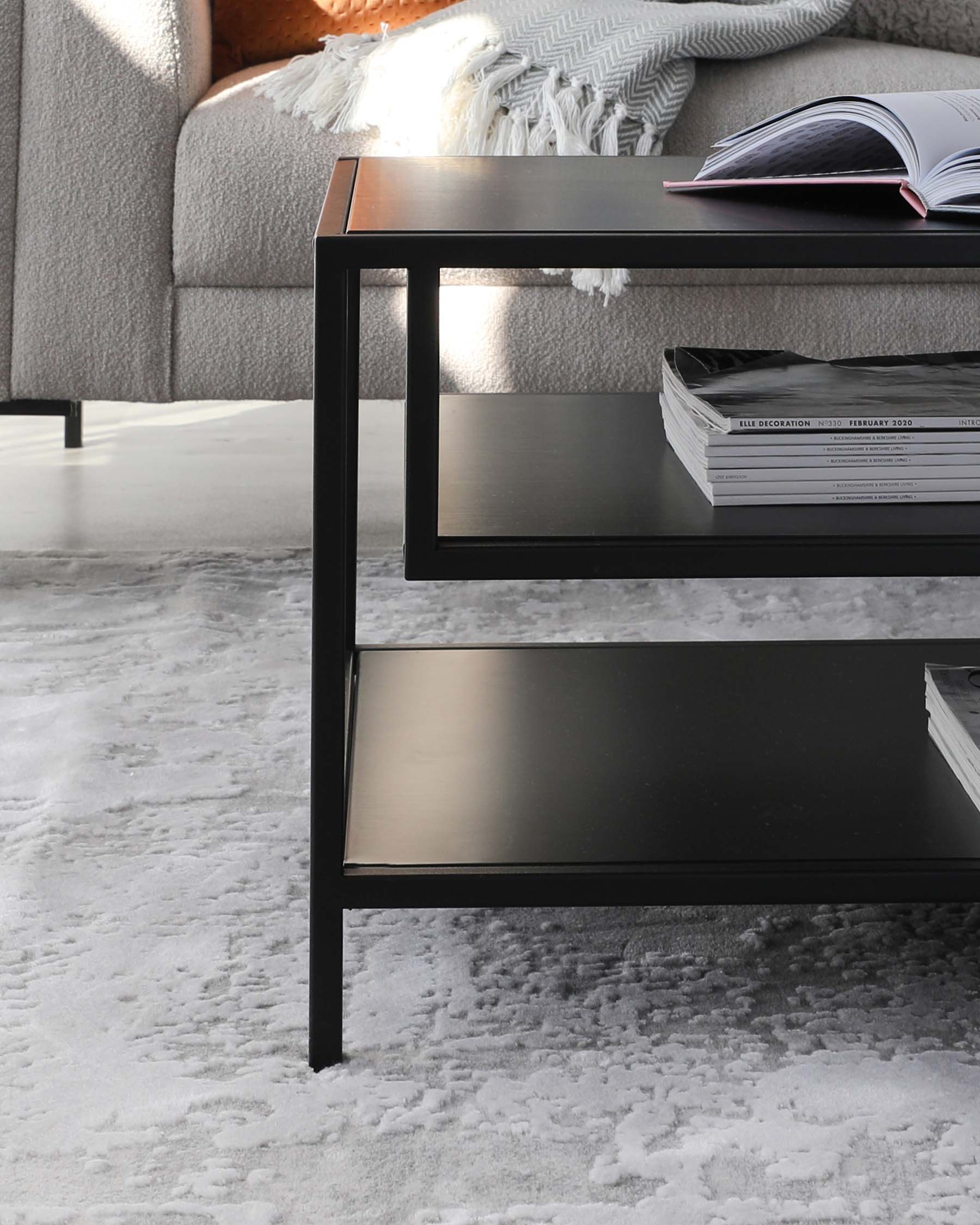 Finley Black Metal Coffee Table - Image 7