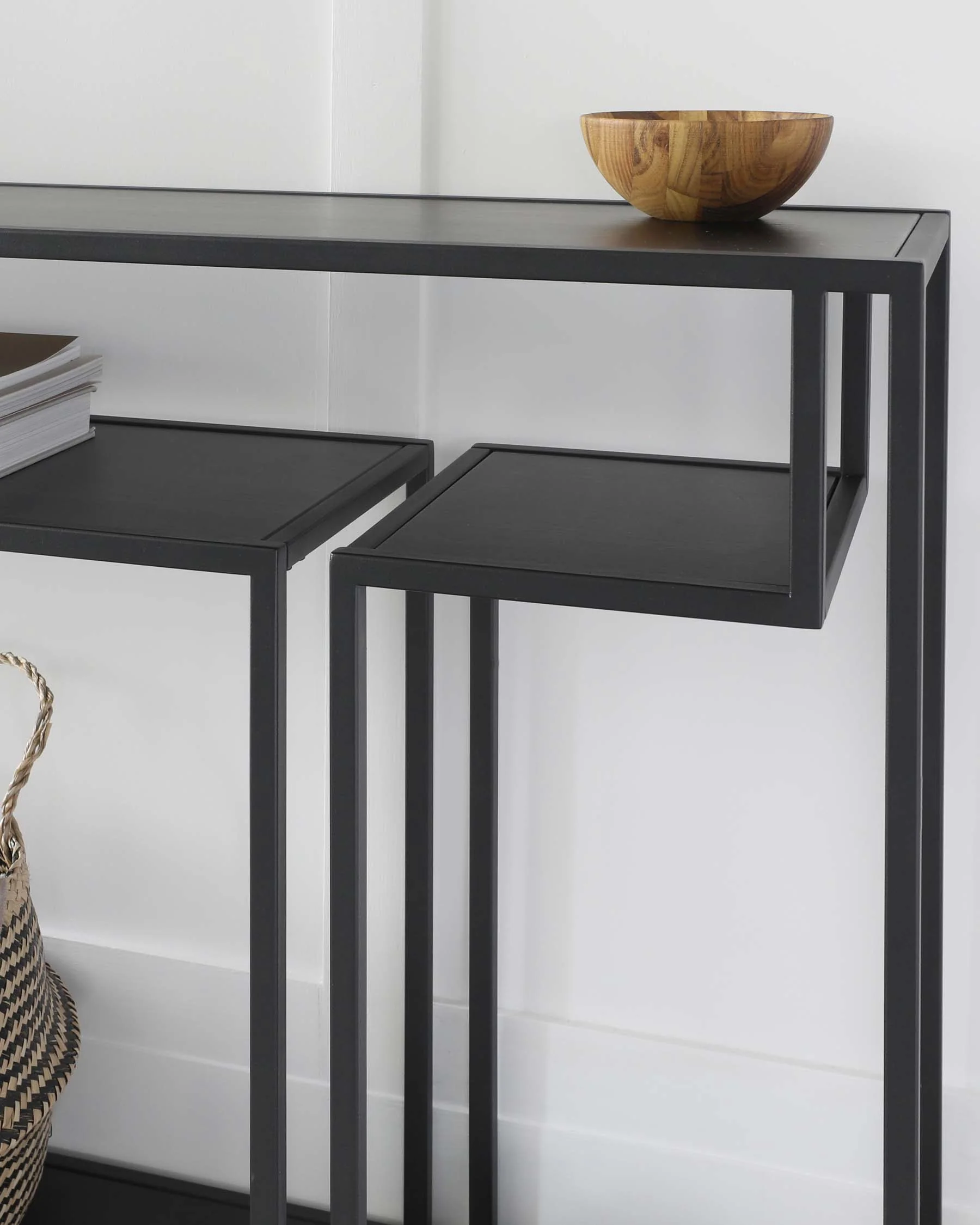 Finley Black Metal Console Table - Image 4