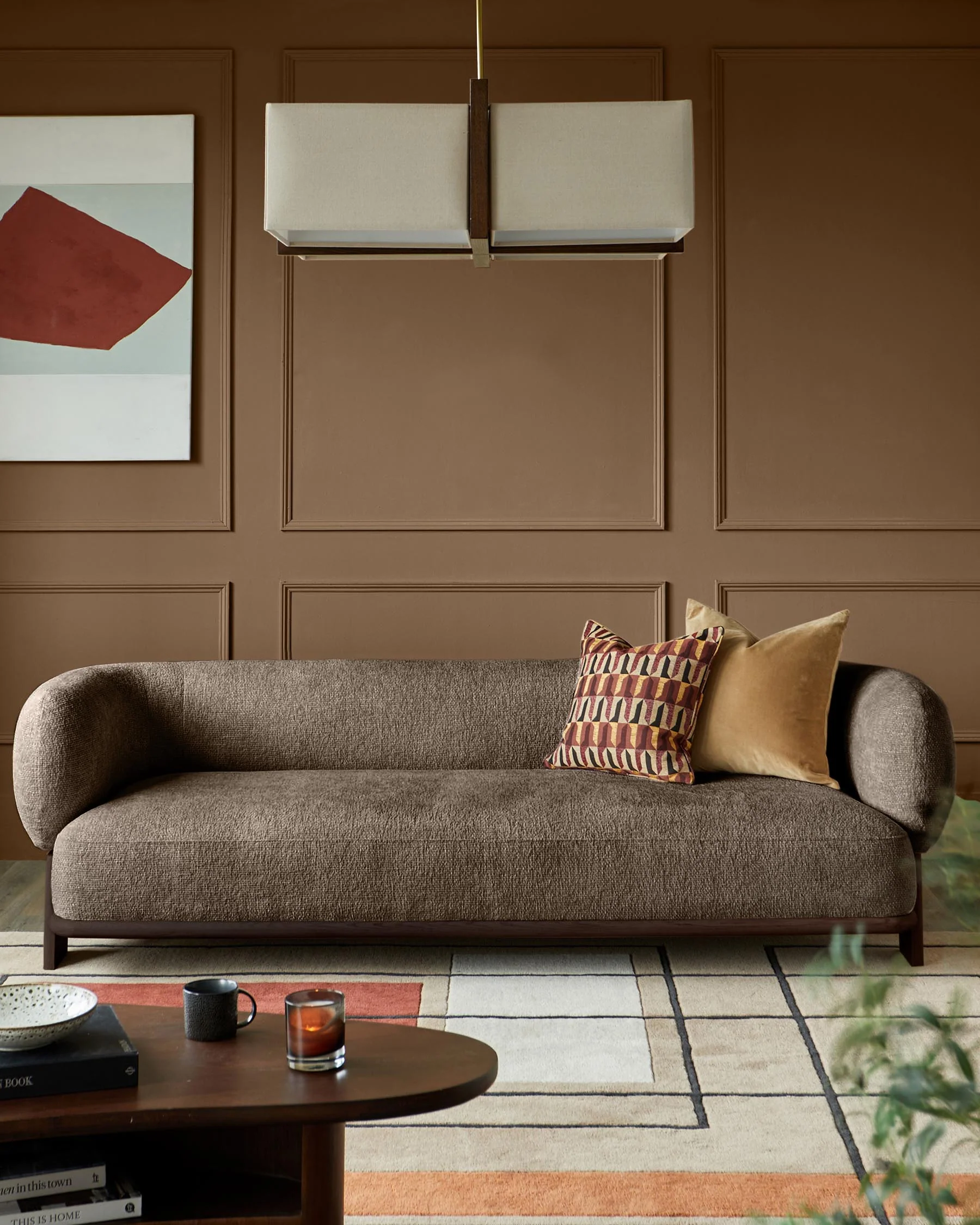 Florence mocha chunky weave 3 seater sofa - Image 4