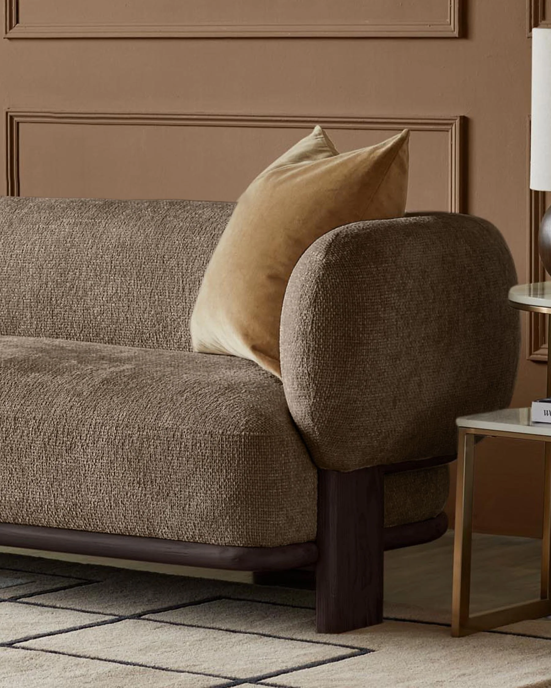 Florence mocha chunky weave 3 seater sofa - Image 5